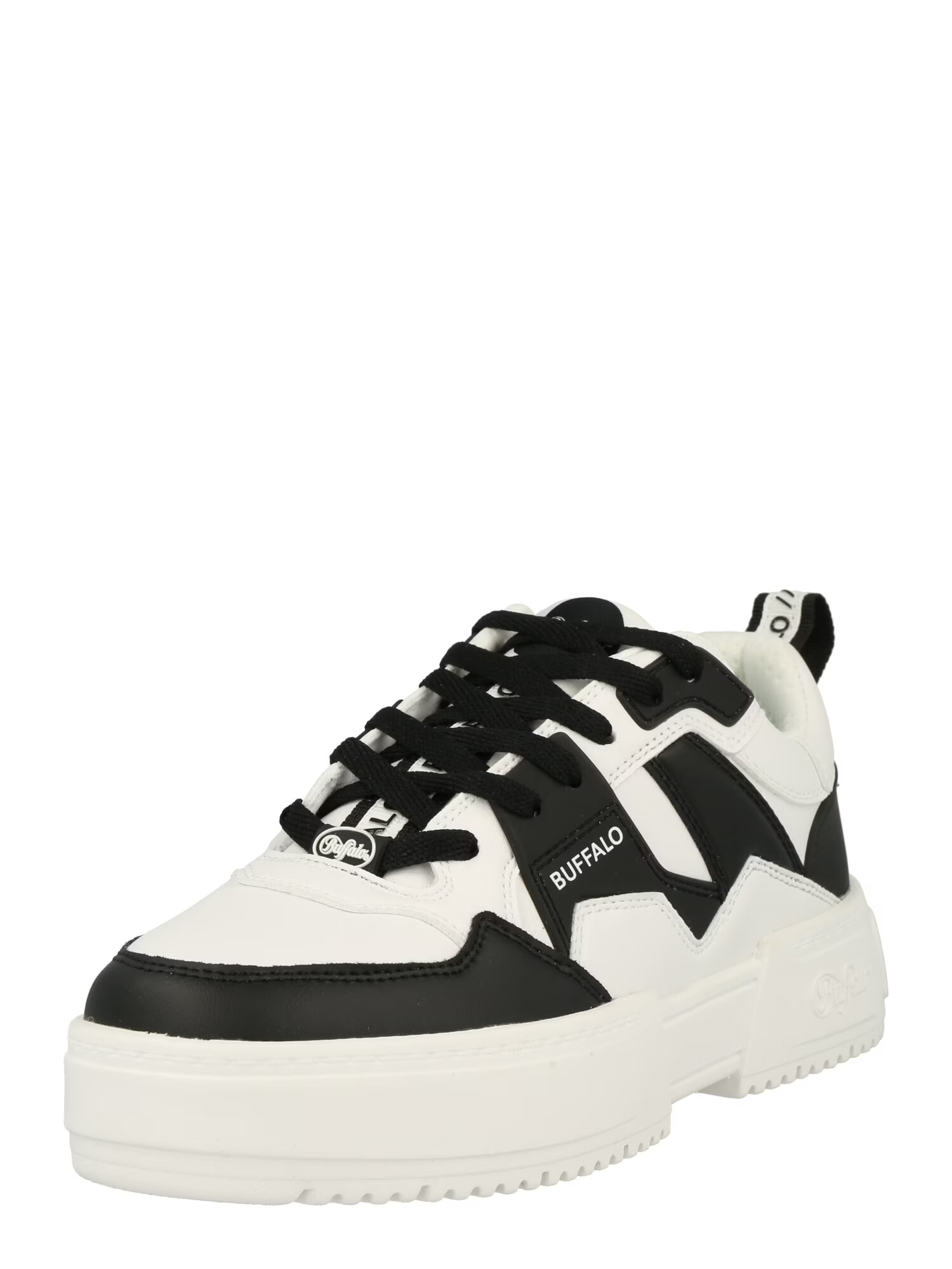 BUFFALO Sneaker low negru / alb - Pled.ro