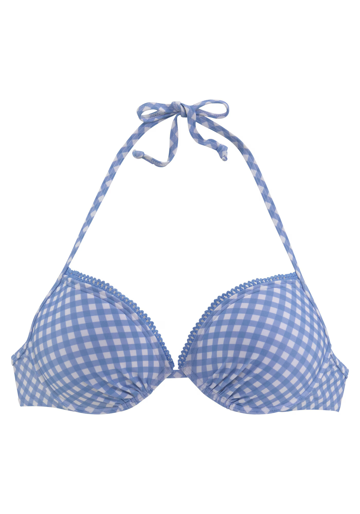 BUFFALO Sutien costum de baie albastru deschis / alb - Pled.ro