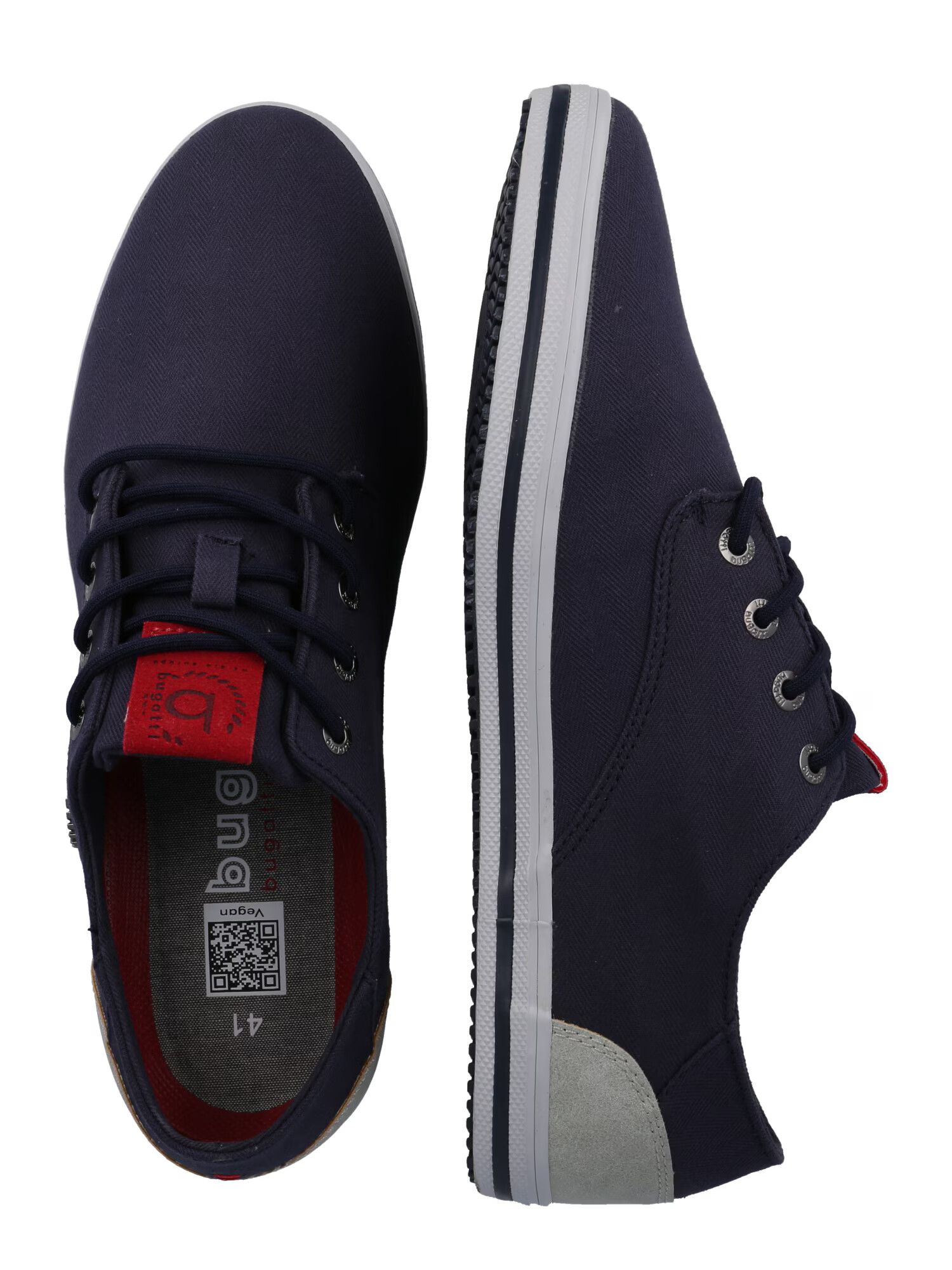 bugatti Sneaker low bleumarin / gri deschis / roșu - Pled.ro