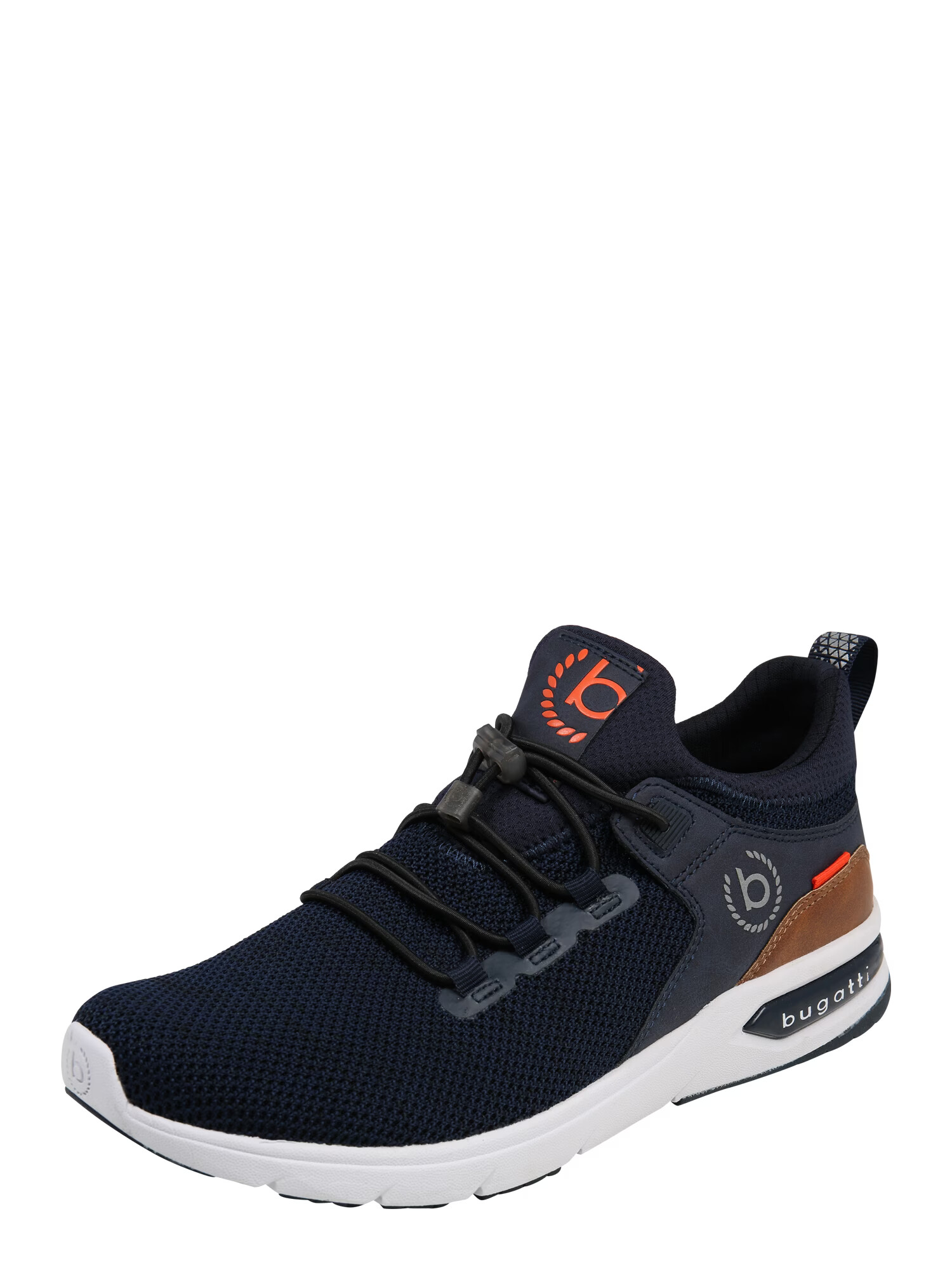 bugatti Sneaker low 'Numbis' albastru închis / maro / gri / roșu neon - Pled.ro