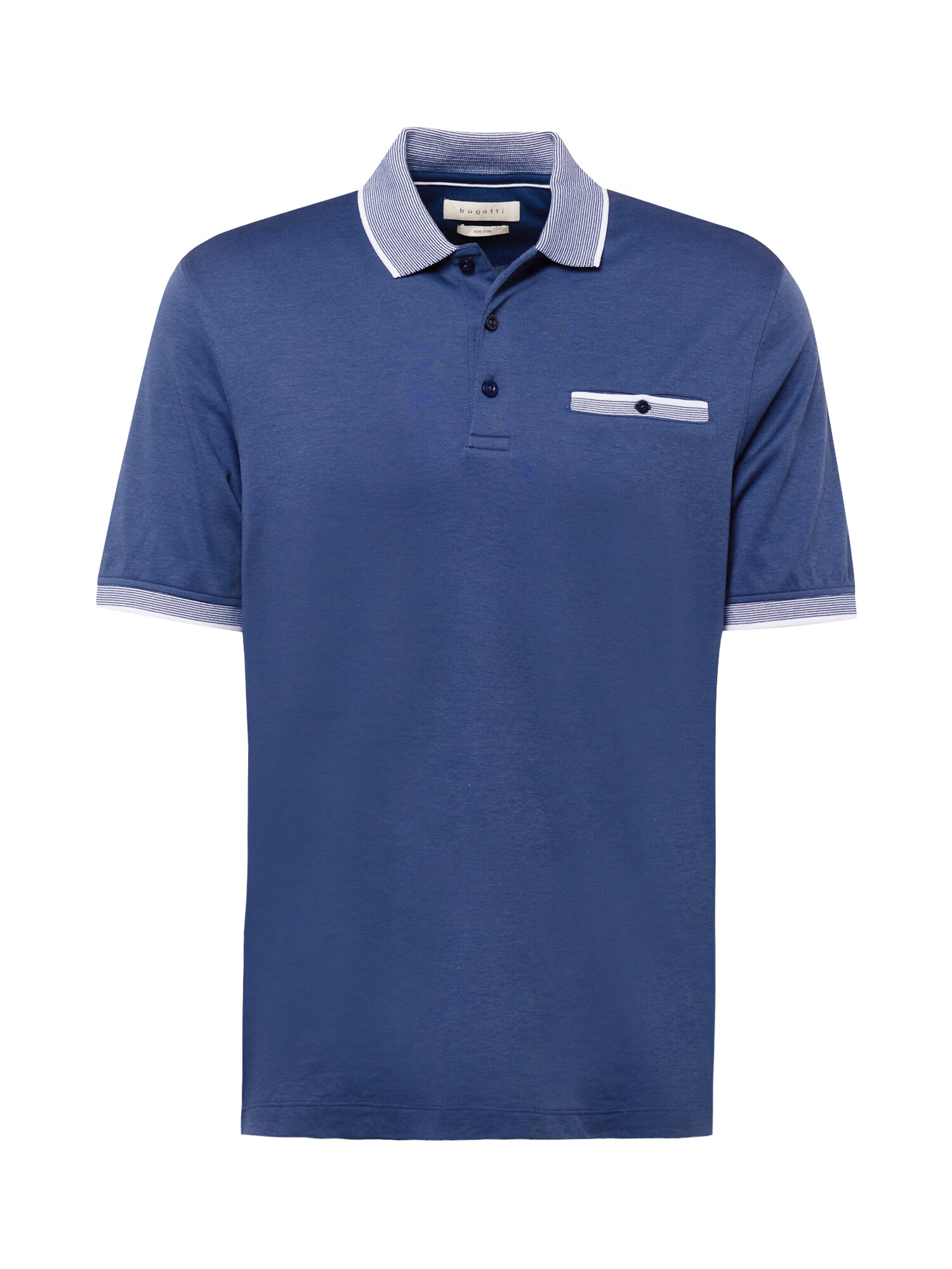 bugatti Tricou albastru cobalt / alb - Pled.ro