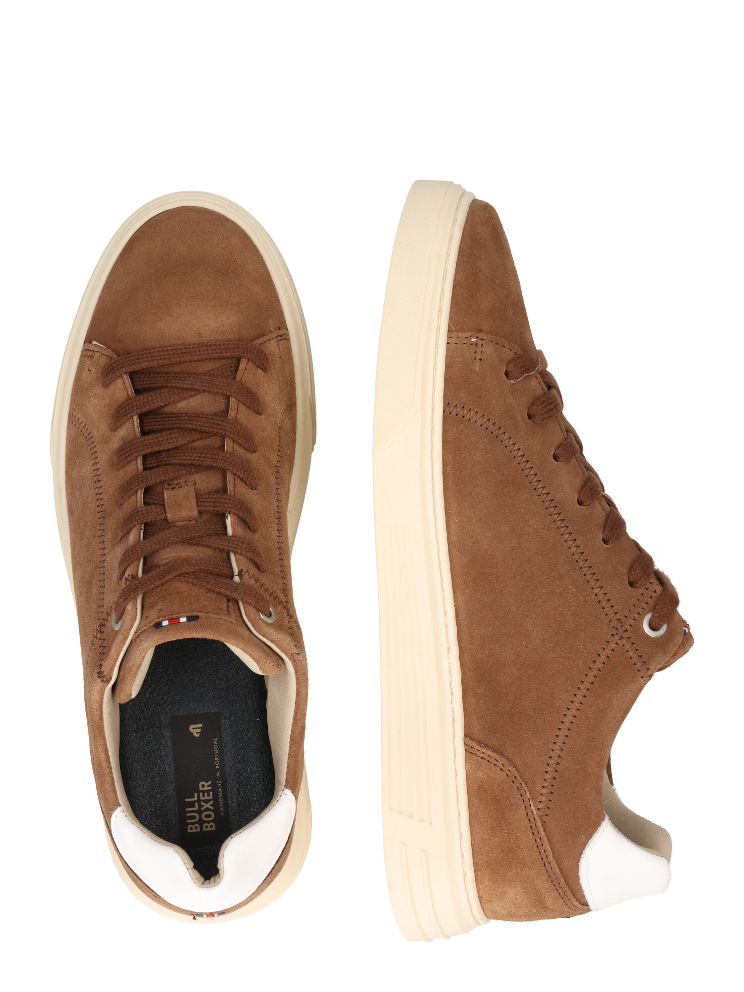 BULLBOXER Sneaker low maro caramel / alb - Pled.ro