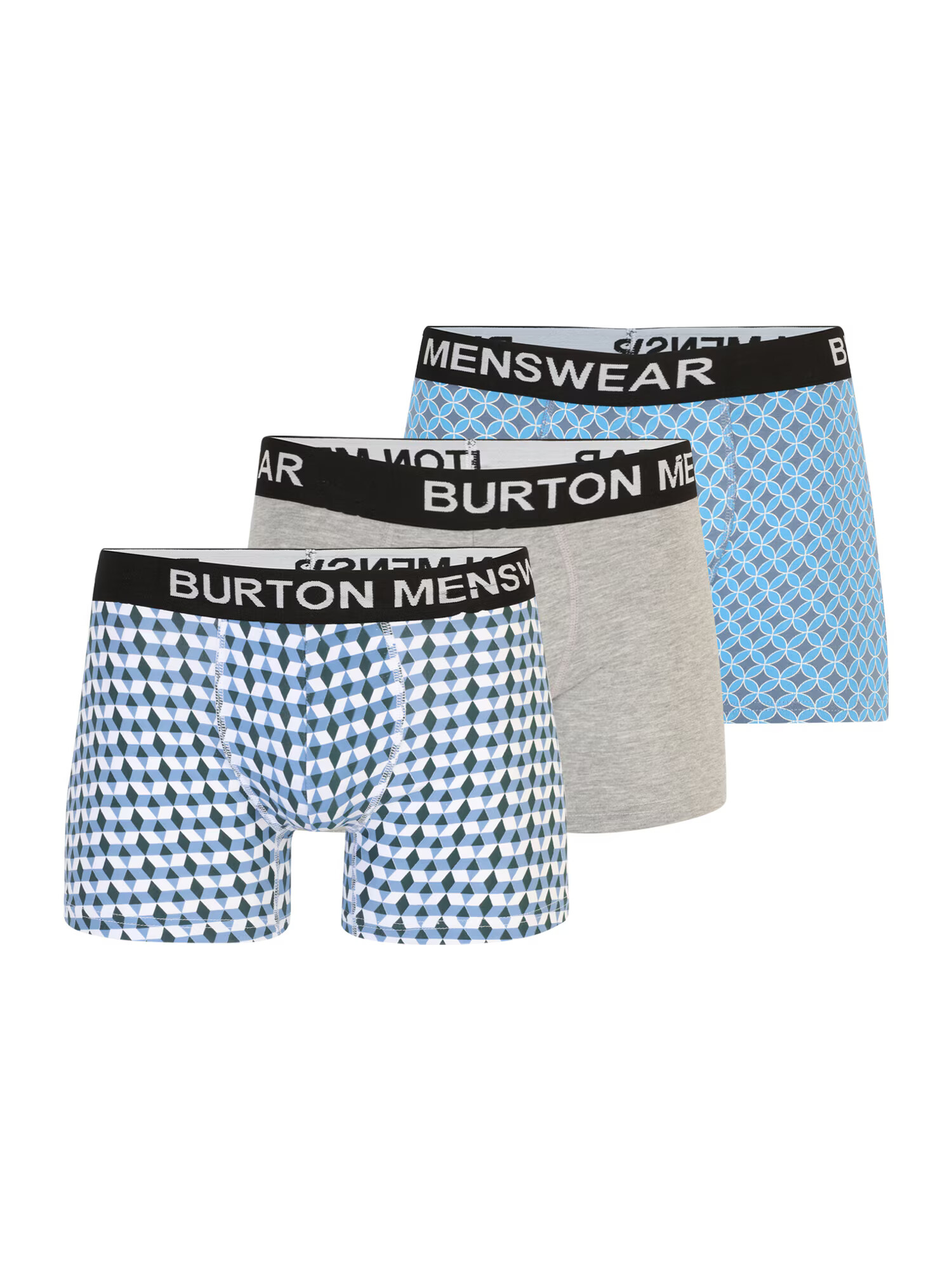 BURTON MENSWEAR LONDON Boxeri albastru deschis / gri amestecat / verde închis / negru - Pled.ro