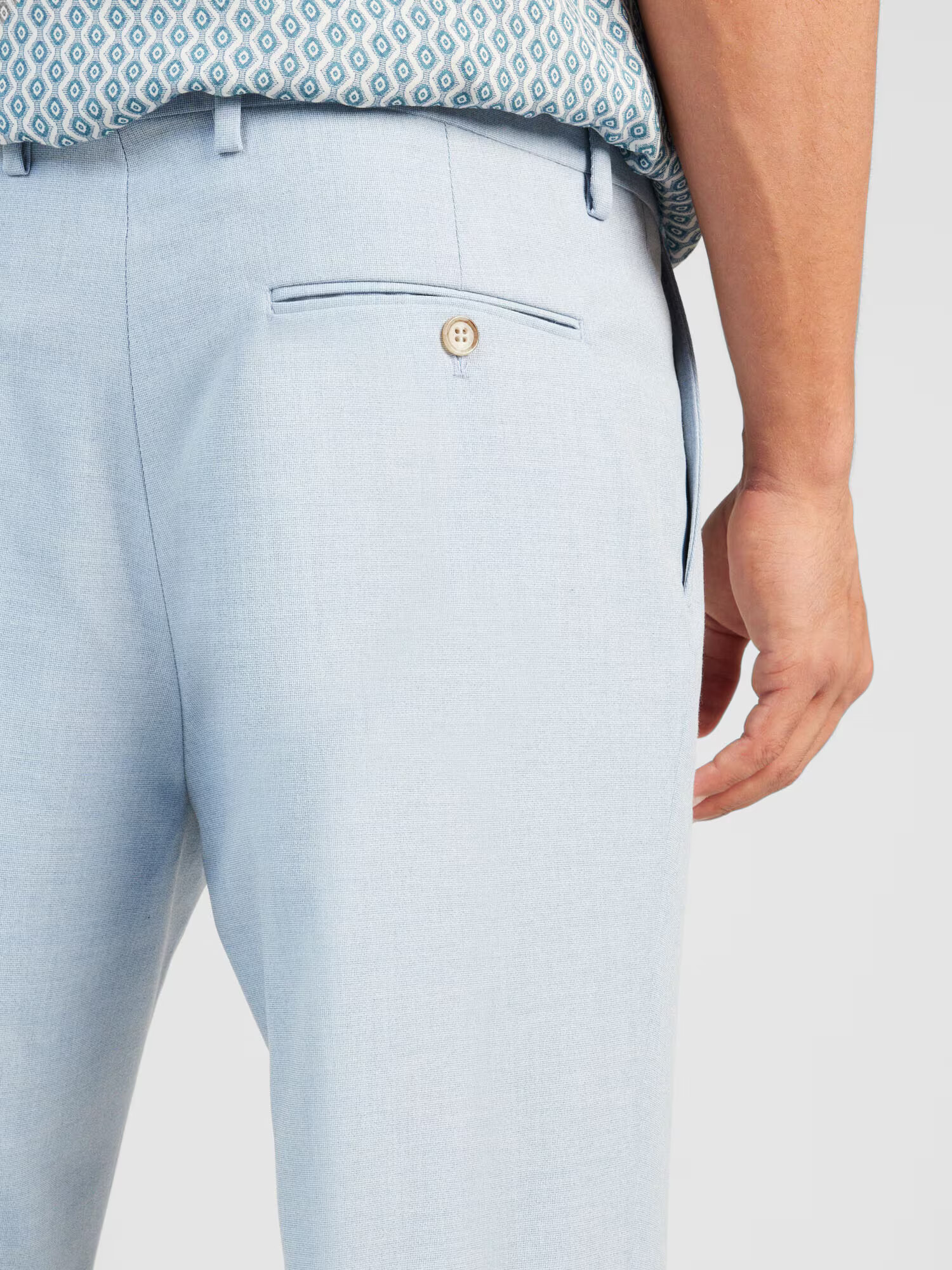 BURTON MENSWEAR LONDON Pantaloni cu dungă albastru deschis - Pled.ro