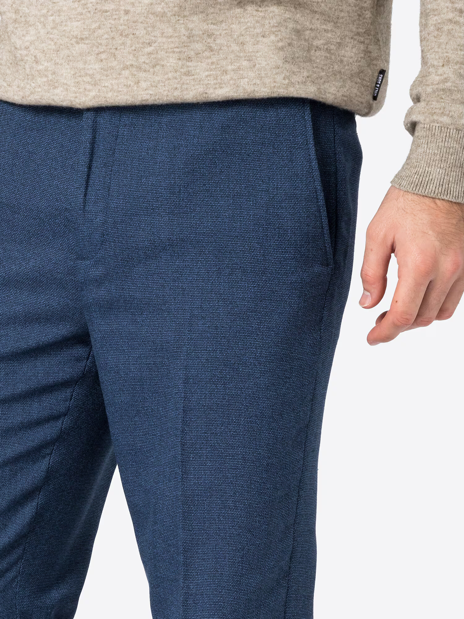 BURTON MENSWEAR LONDON Pantaloni cu dungă albastru închis - Pled.ro