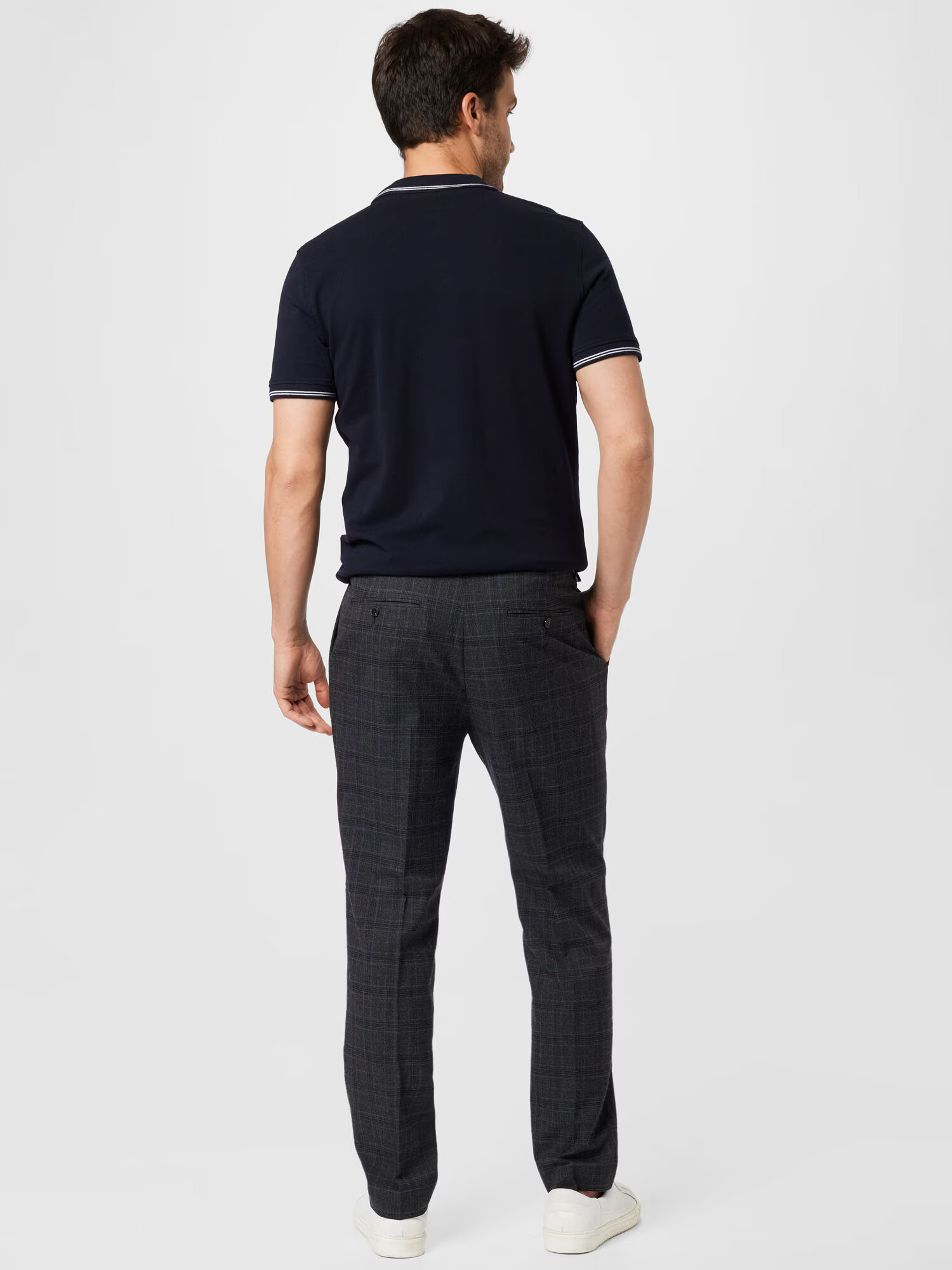 BURTON MENSWEAR LONDON Pantaloni cu dungă albastru marin / gri bazalt - Pled.ro