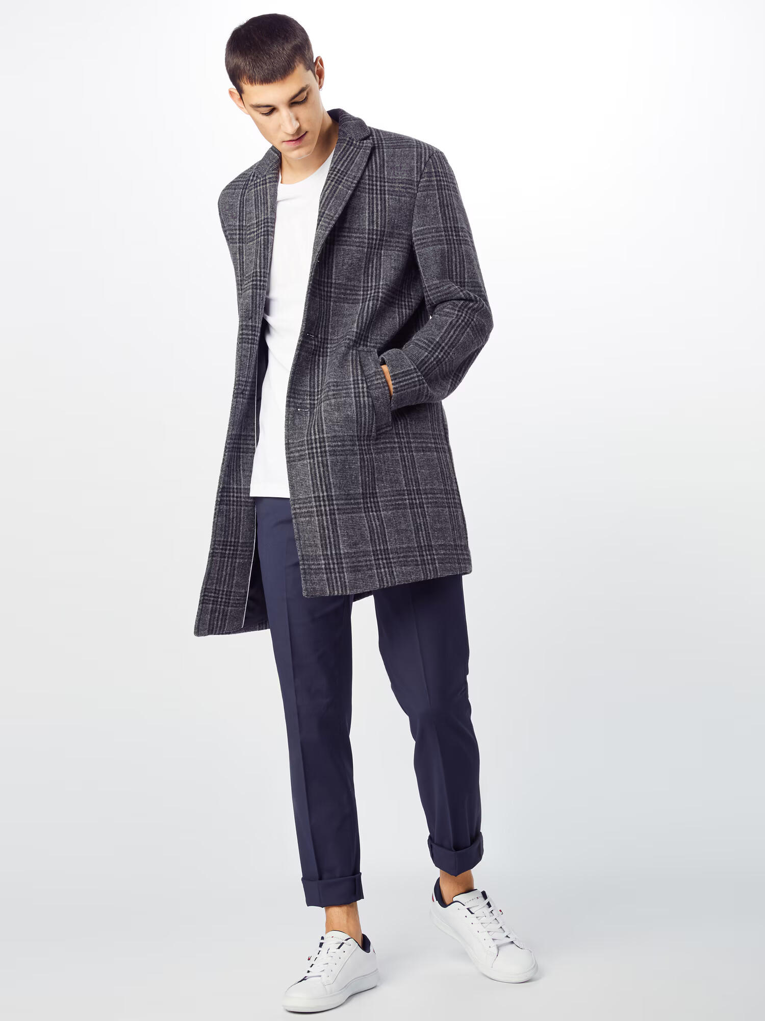 BURTON MENSWEAR LONDON Pantaloni cu dungă bleumarin - Pled.ro