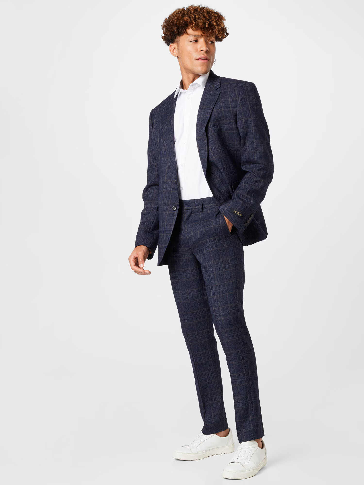 BURTON MENSWEAR LONDON Pantaloni cu dungă bleumarin - Pled.ro