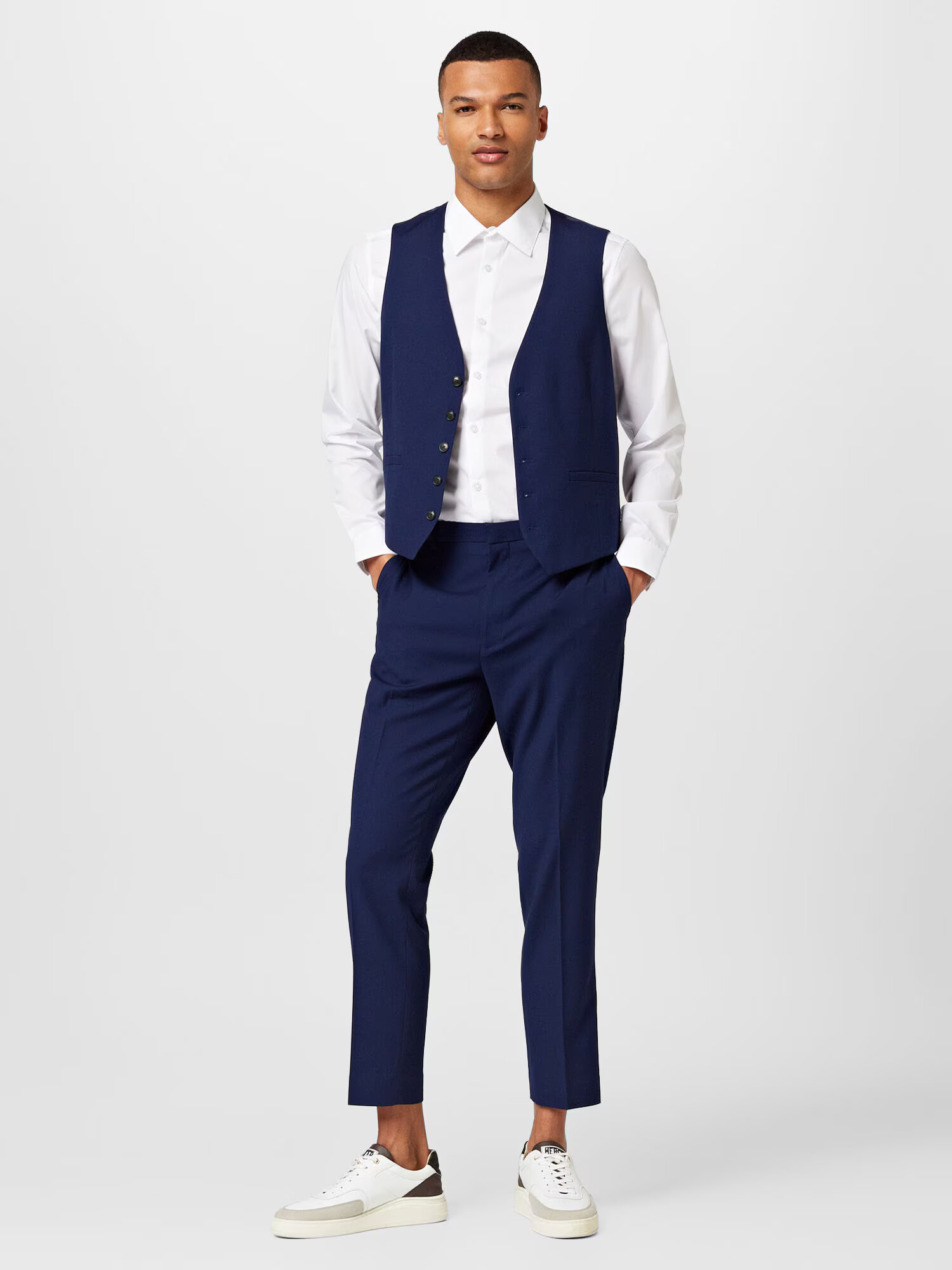 BURTON MENSWEAR LONDON Pantaloni cu dungă bleumarin - Pled.ro