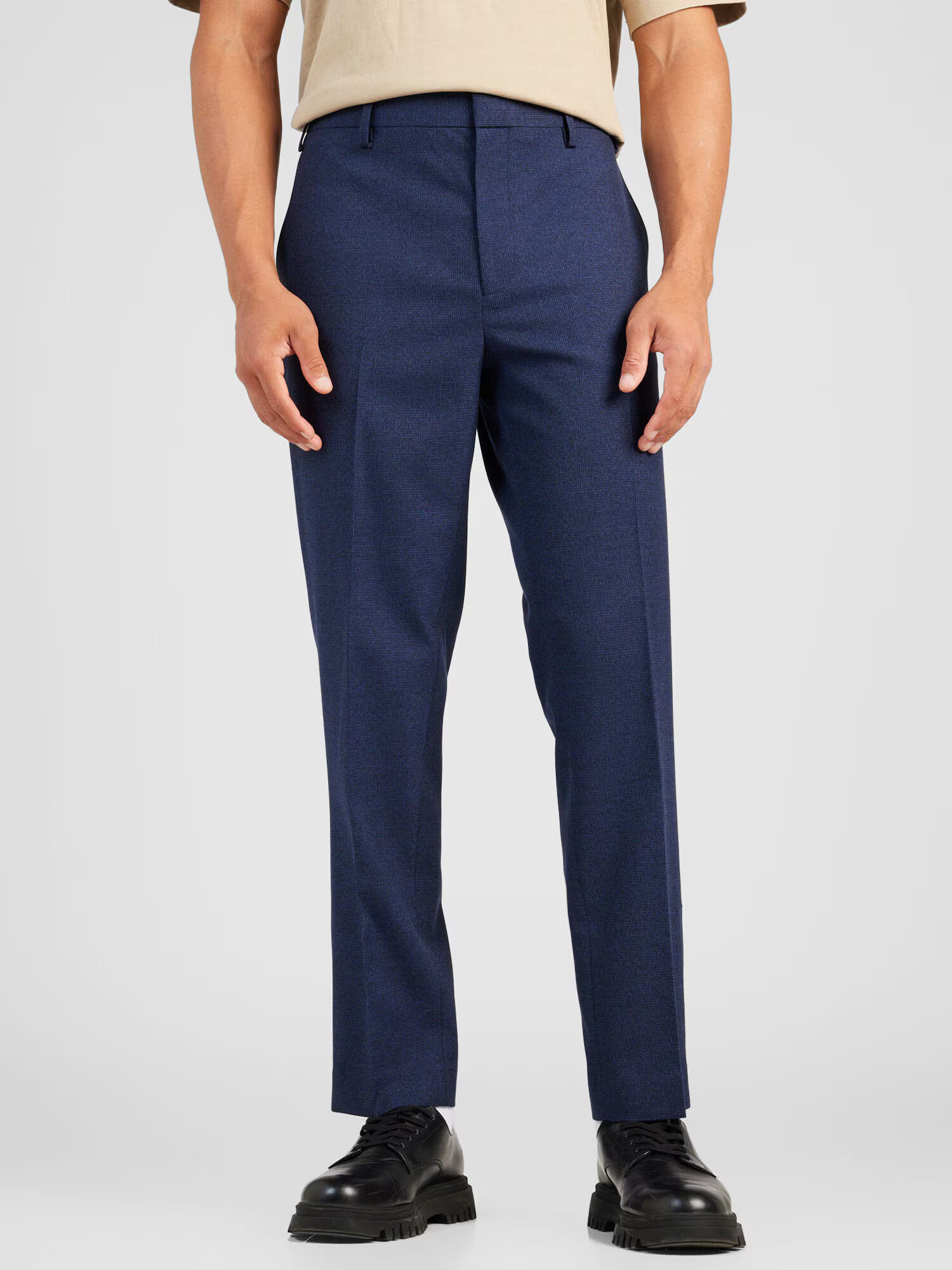 BURTON MENSWEAR LONDON Pantaloni cu dungă 'Marl' bleumarin - Pled.ro