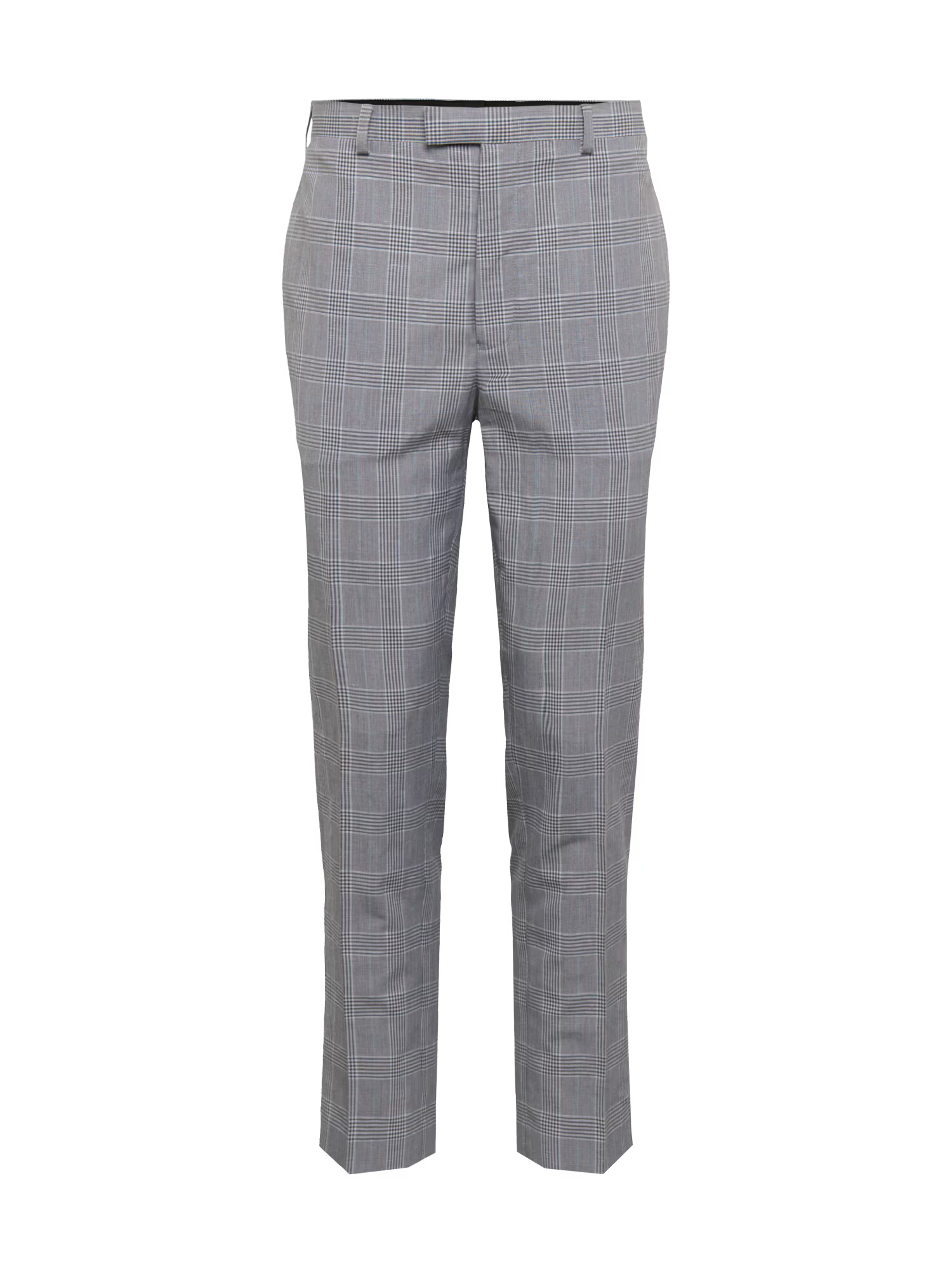 BURTON MENSWEAR LONDON Pantaloni cu dungă 'SKFF GRY GREEN CHECK' gri - Pled.ro