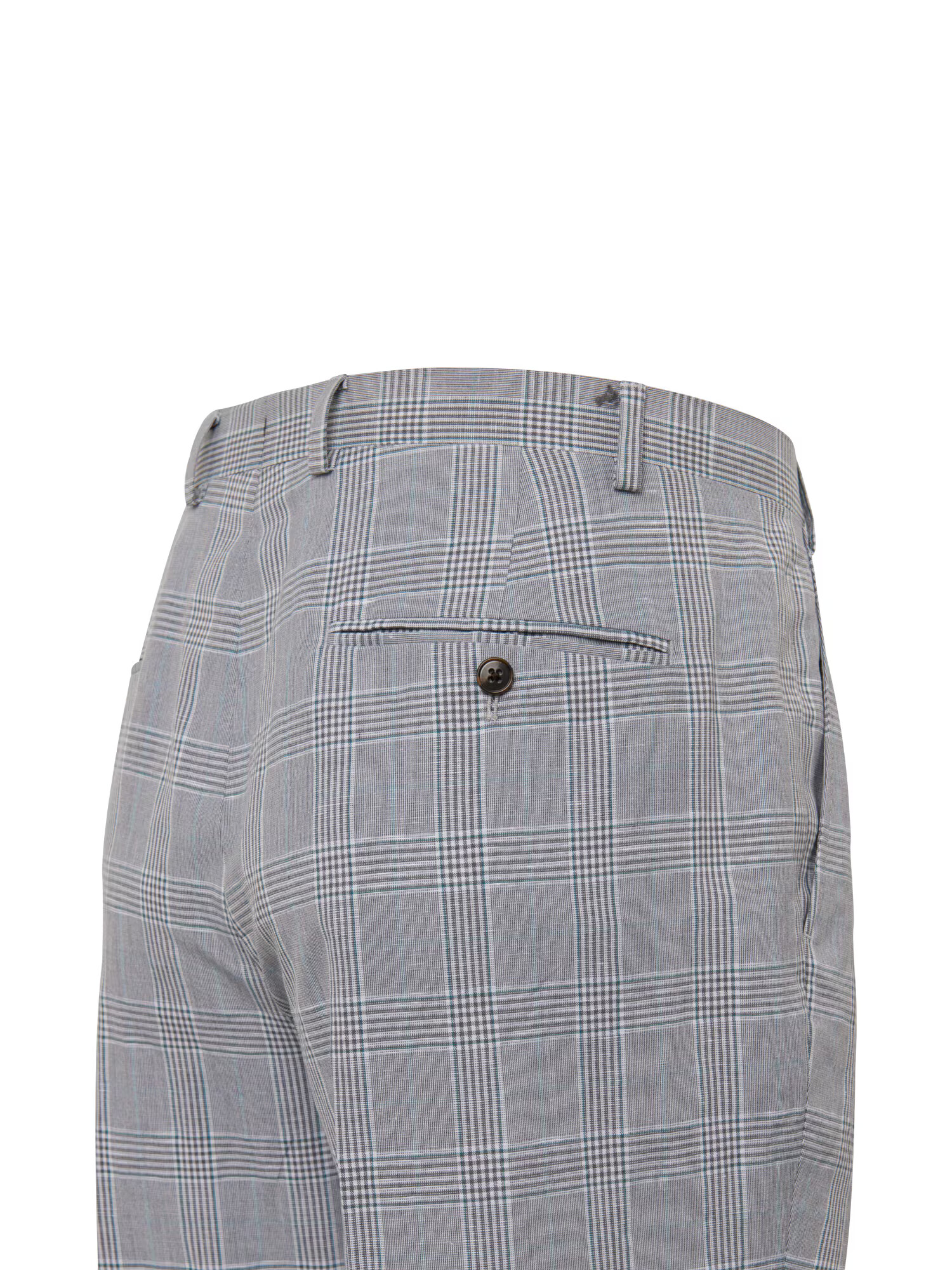 BURTON MENSWEAR LONDON Pantaloni cu dungă 'SKFF GRY GREEN CHECK' gri - Pled.ro