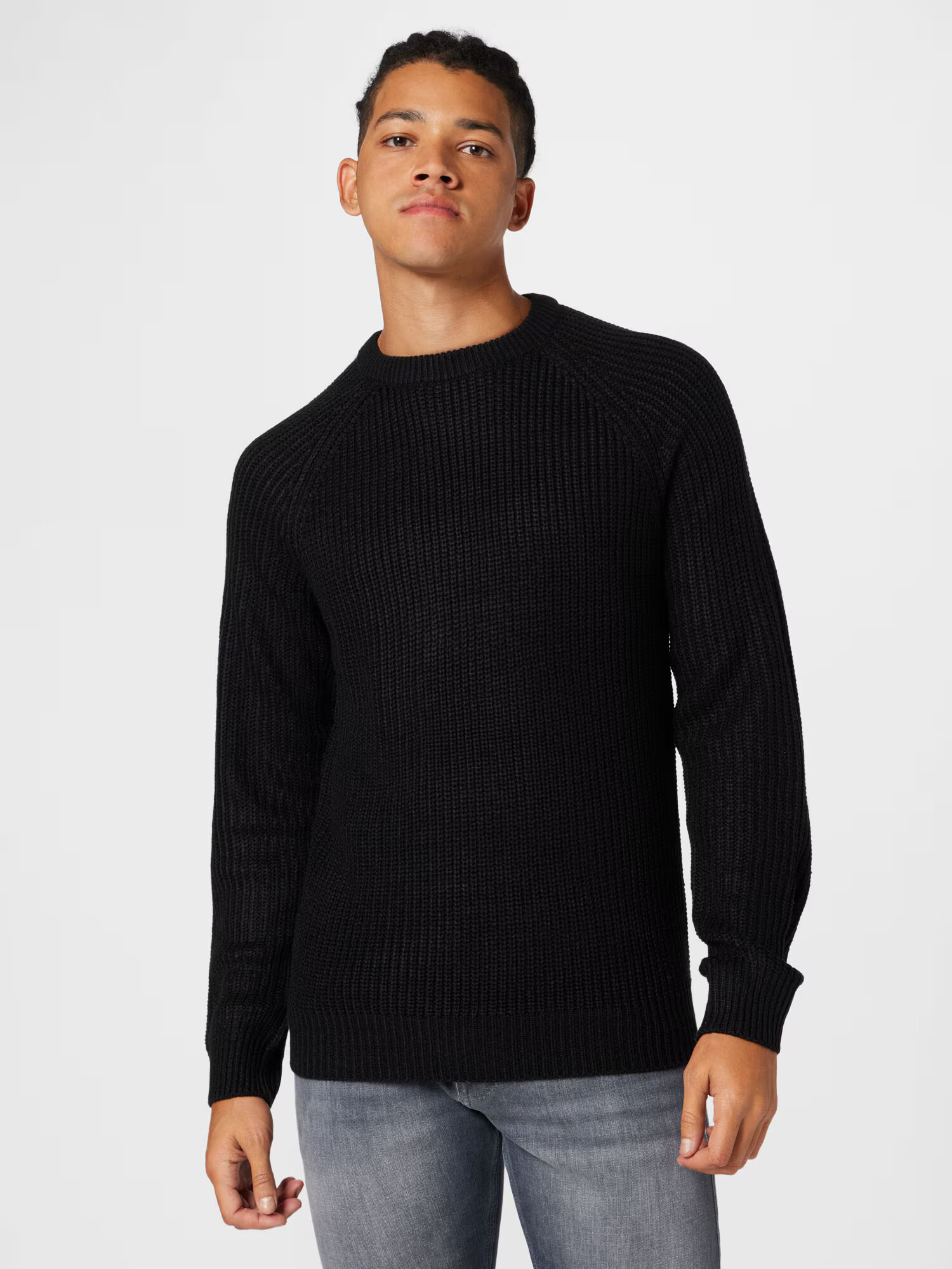 BURTON MENSWEAR LONDON Pulover 'Fisherman' negru - Pled.ro