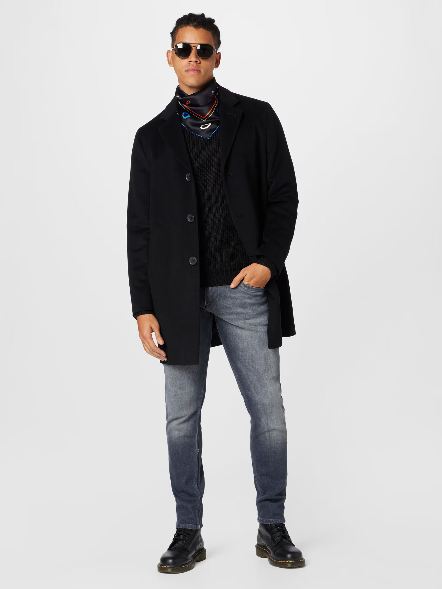 BURTON MENSWEAR LONDON Pulover 'Fisherman' negru - Pled.ro