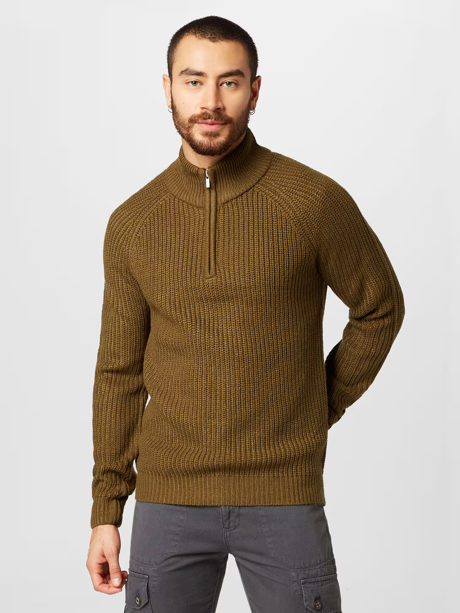 BURTON MENSWEAR LONDON Pulover oliv - Pled.ro