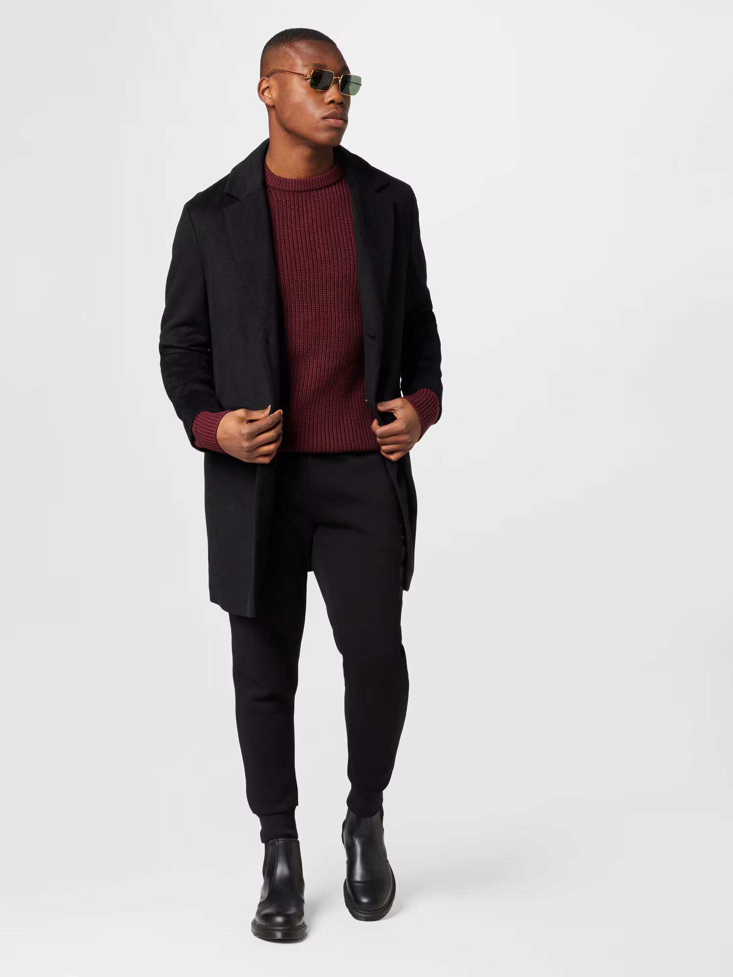 BURTON MENSWEAR LONDON Pulover roșu burgundy - Pled.ro