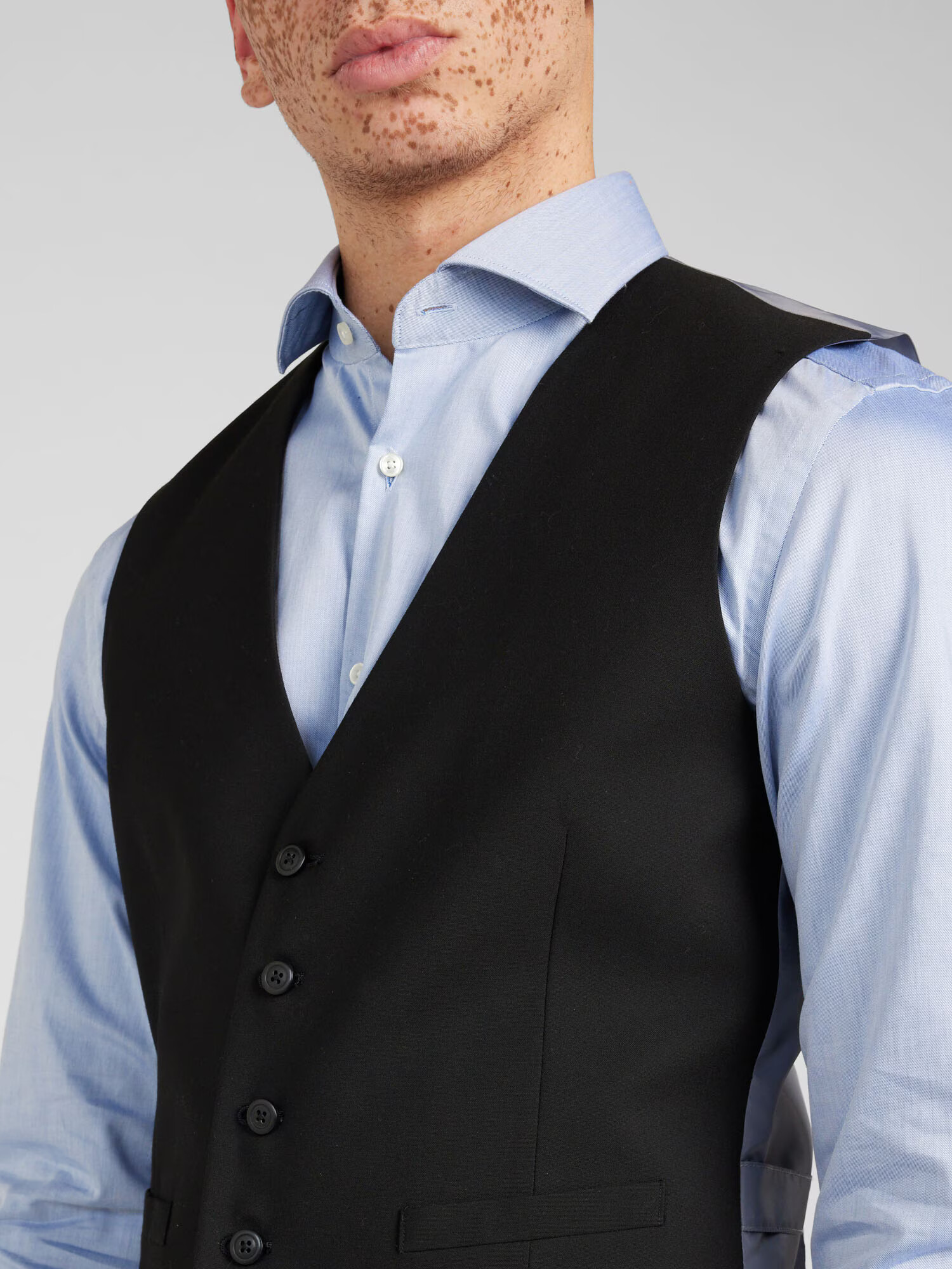 BURTON MENSWEAR LONDON Vestă de costum 'Essential' gri deschis / negru - Pled.ro