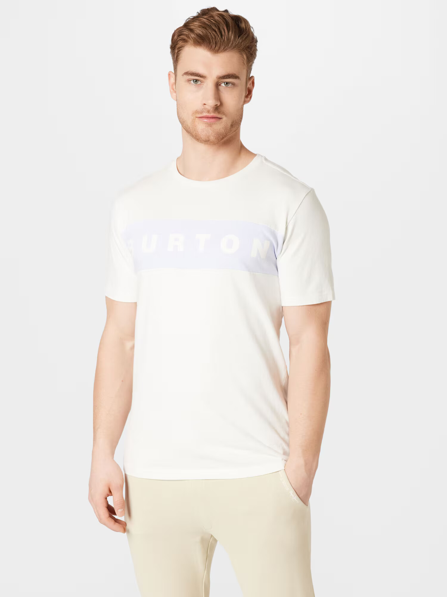 BURTON Tricou albastru pastel / alb - Pled.ro