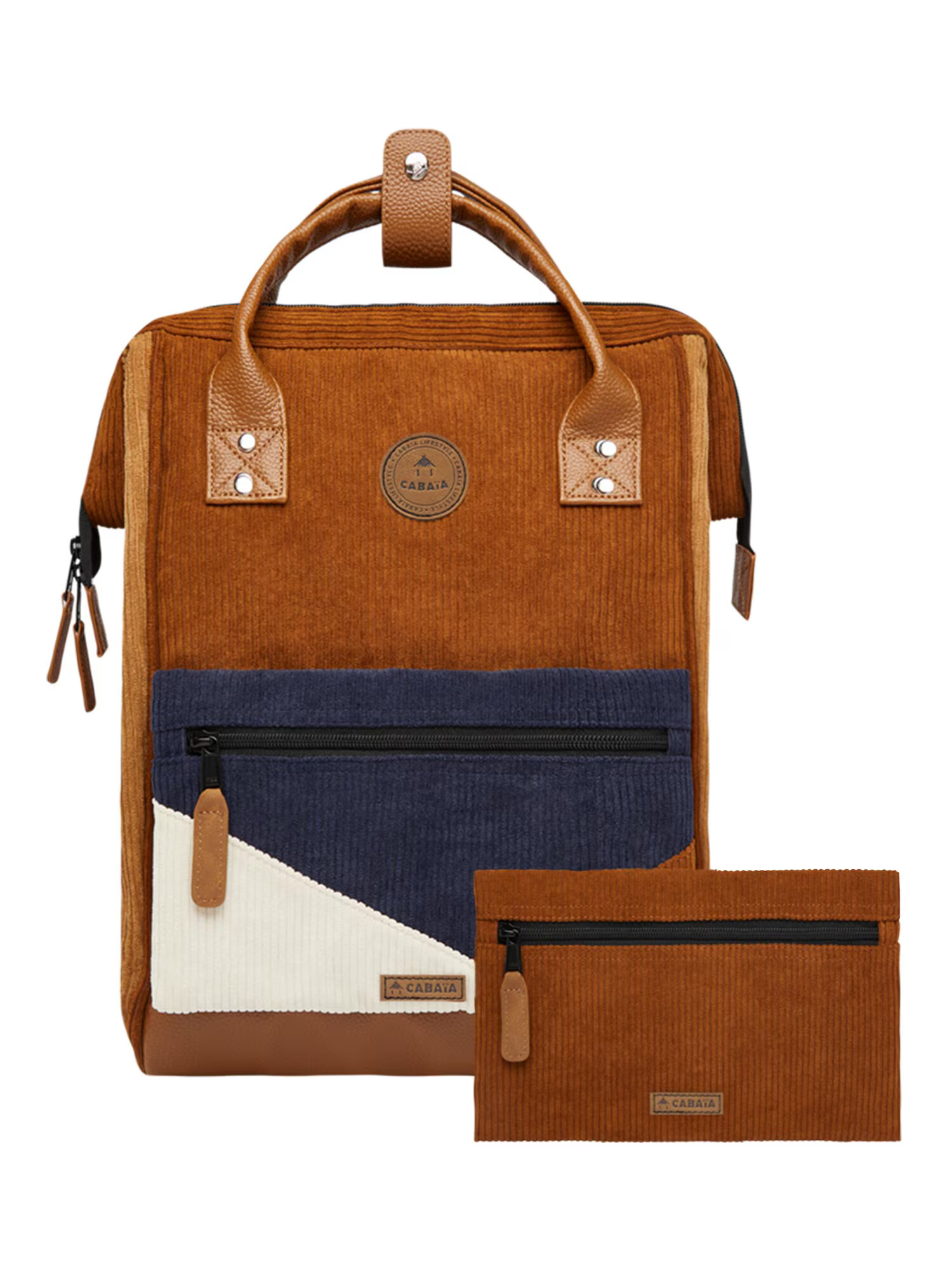 Cabaia Rucsac 'Adventurer' bej / bleumarin / maro caramel - Pled.ro