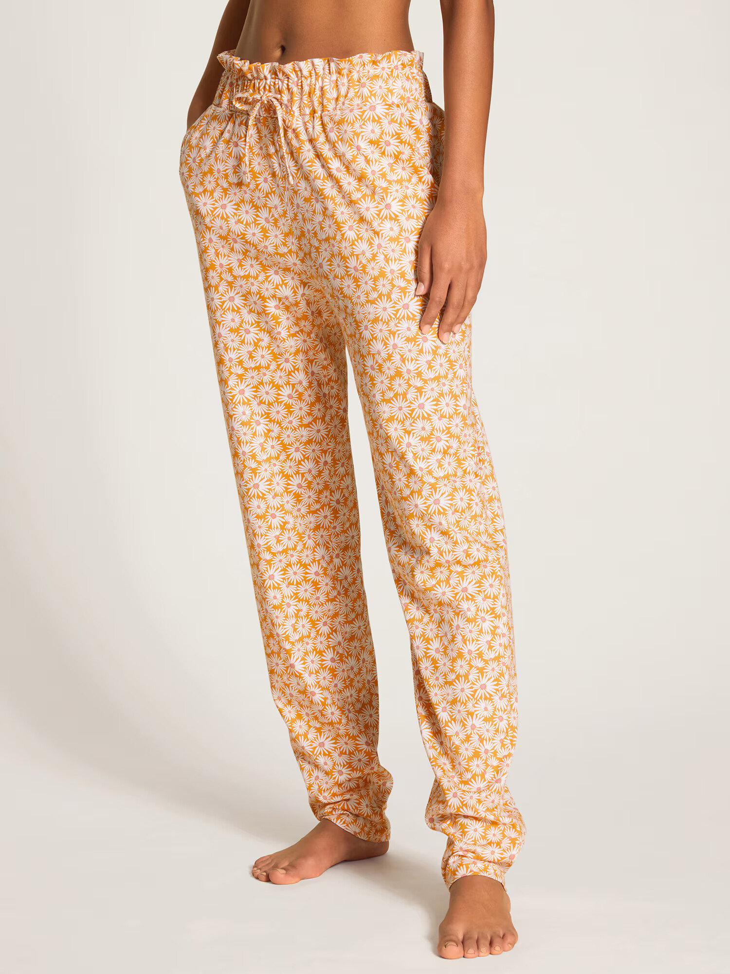 CALIDA Pantaloni de pijama galben miere / roz pal / alb - Pled.ro