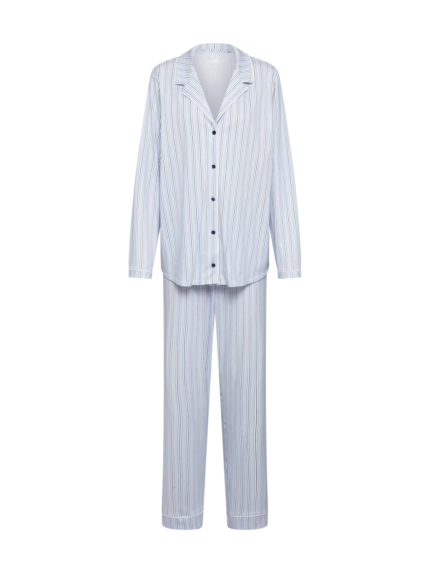 CALIDA Pijama 'Sweet Dreams' bleumarin / albastru deschis / alb - Pled.ro