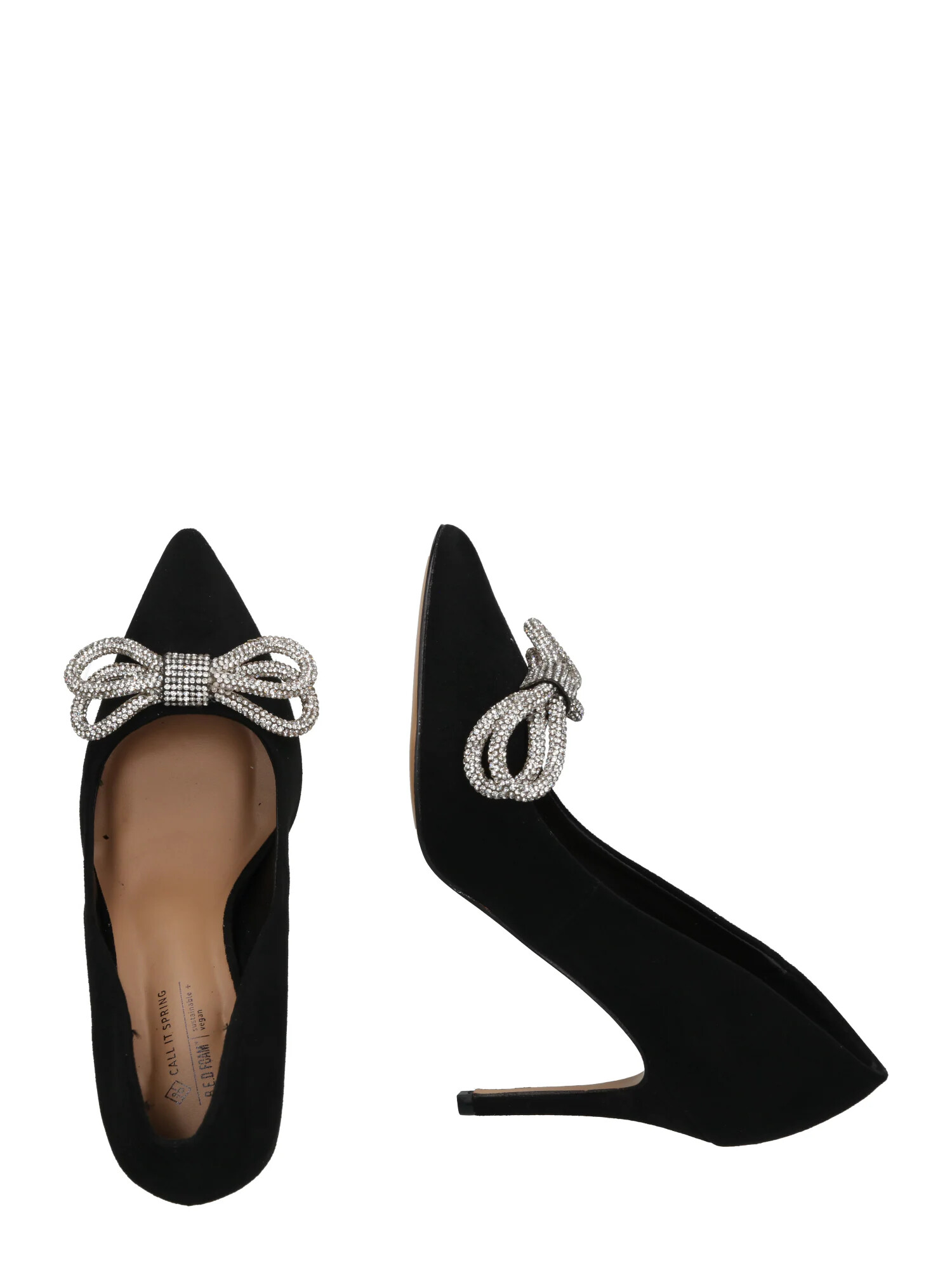 CALL IT SPRING Pumps 'CRYSTALLINE' negru / argintiu / transparent - Pled.ro