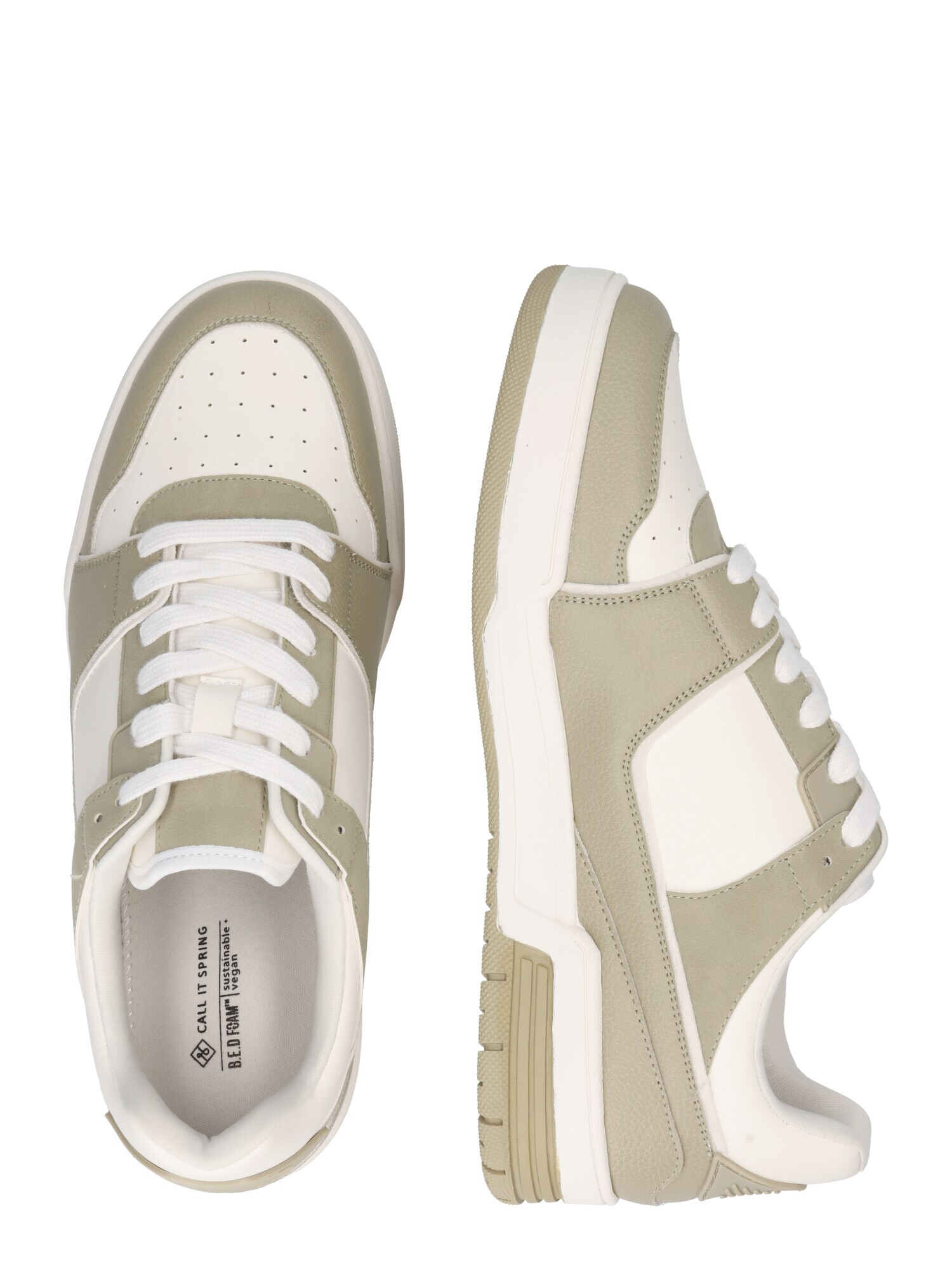 CALL IT SPRING Sneaker low 'VEIRA' kaki / alb - Pled.ro