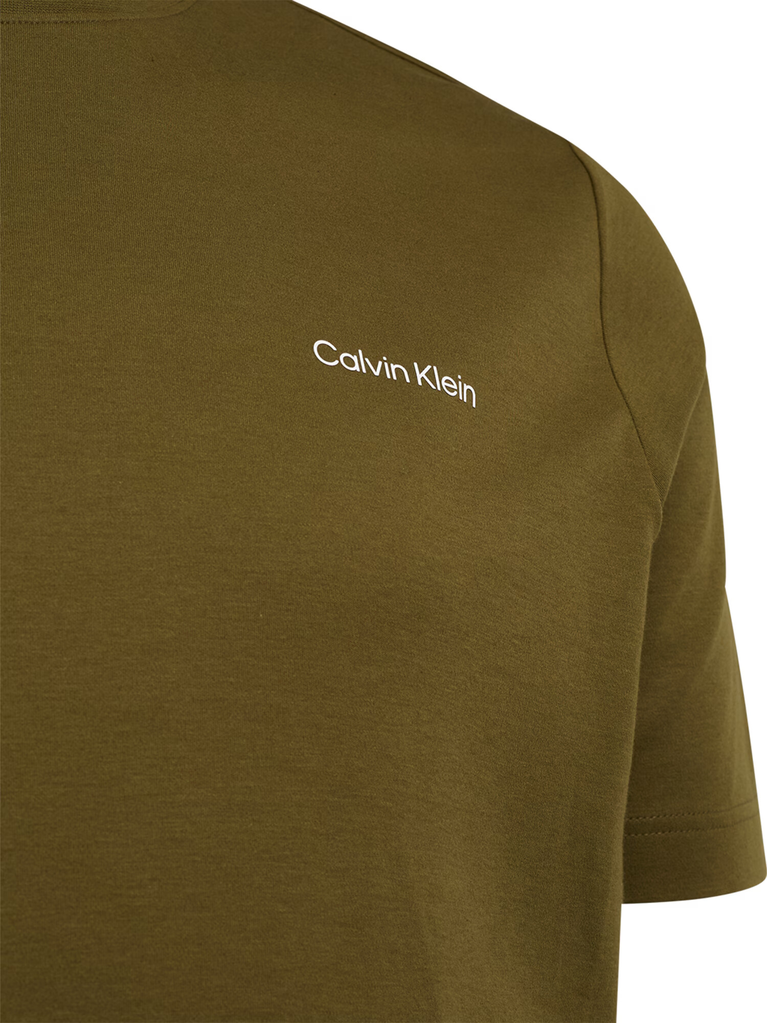 Calvin Klein Big & Tall Tricou kaki / alb - Pled.ro