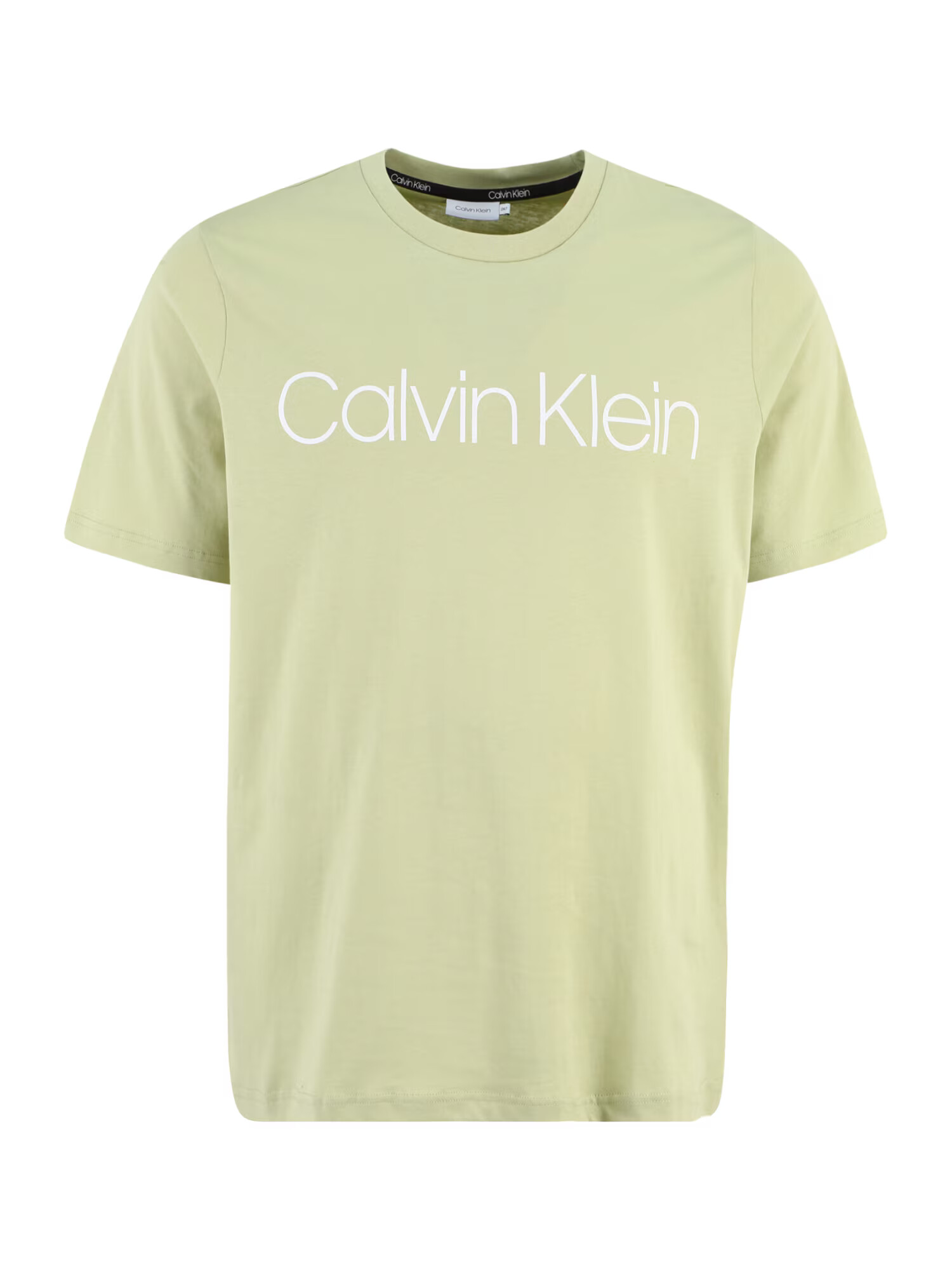 Calvin Klein Big & Tall Tricou verde / alb - Pled.ro