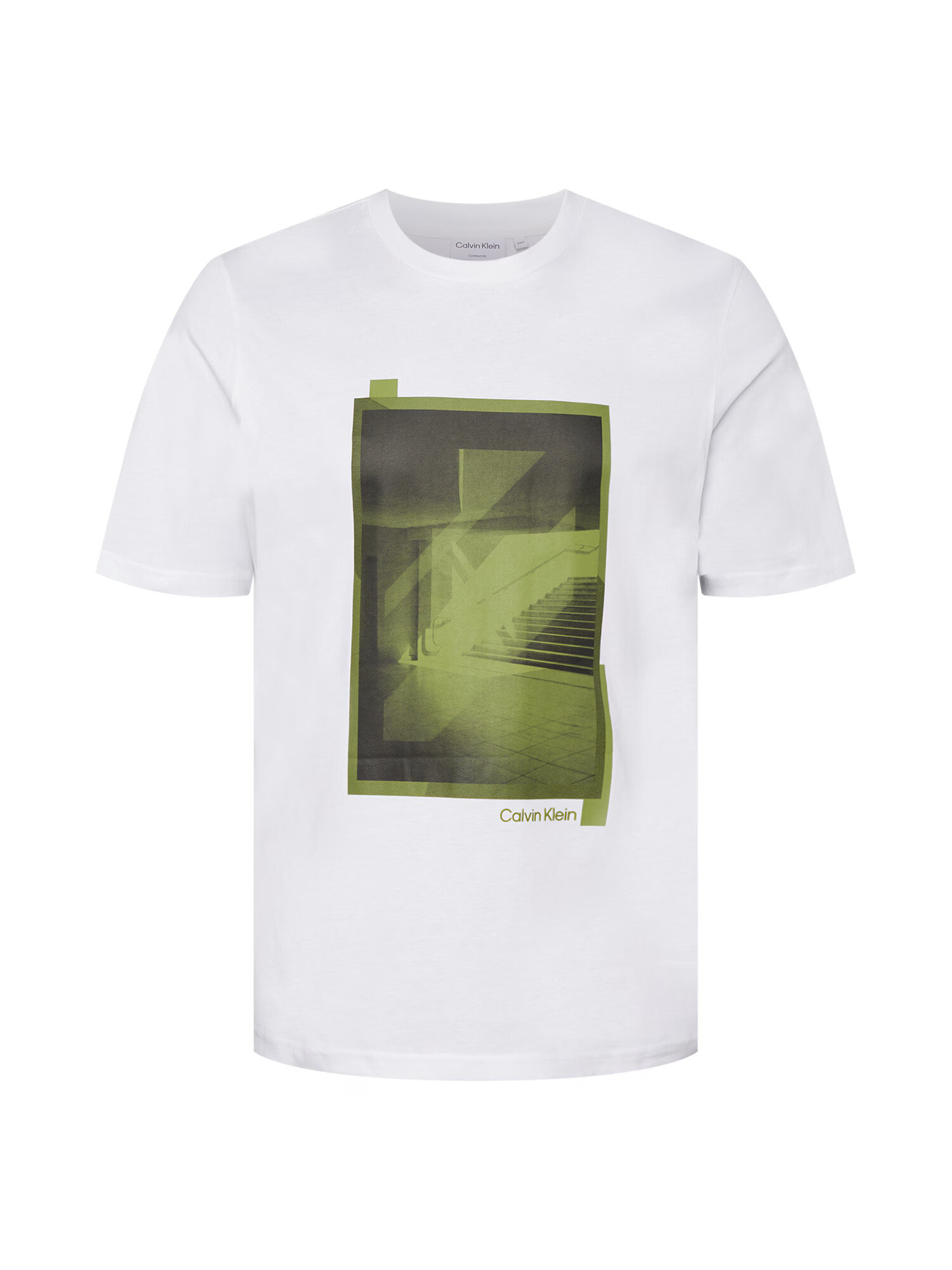 Calvin Klein Big & Tall Tricou verde măr / verde pin / alb - Pled.ro