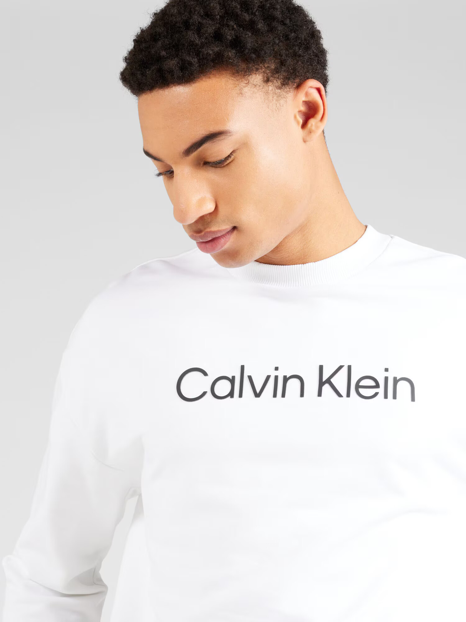 Calvin Klein Bluză de molton alb - Pled.ro