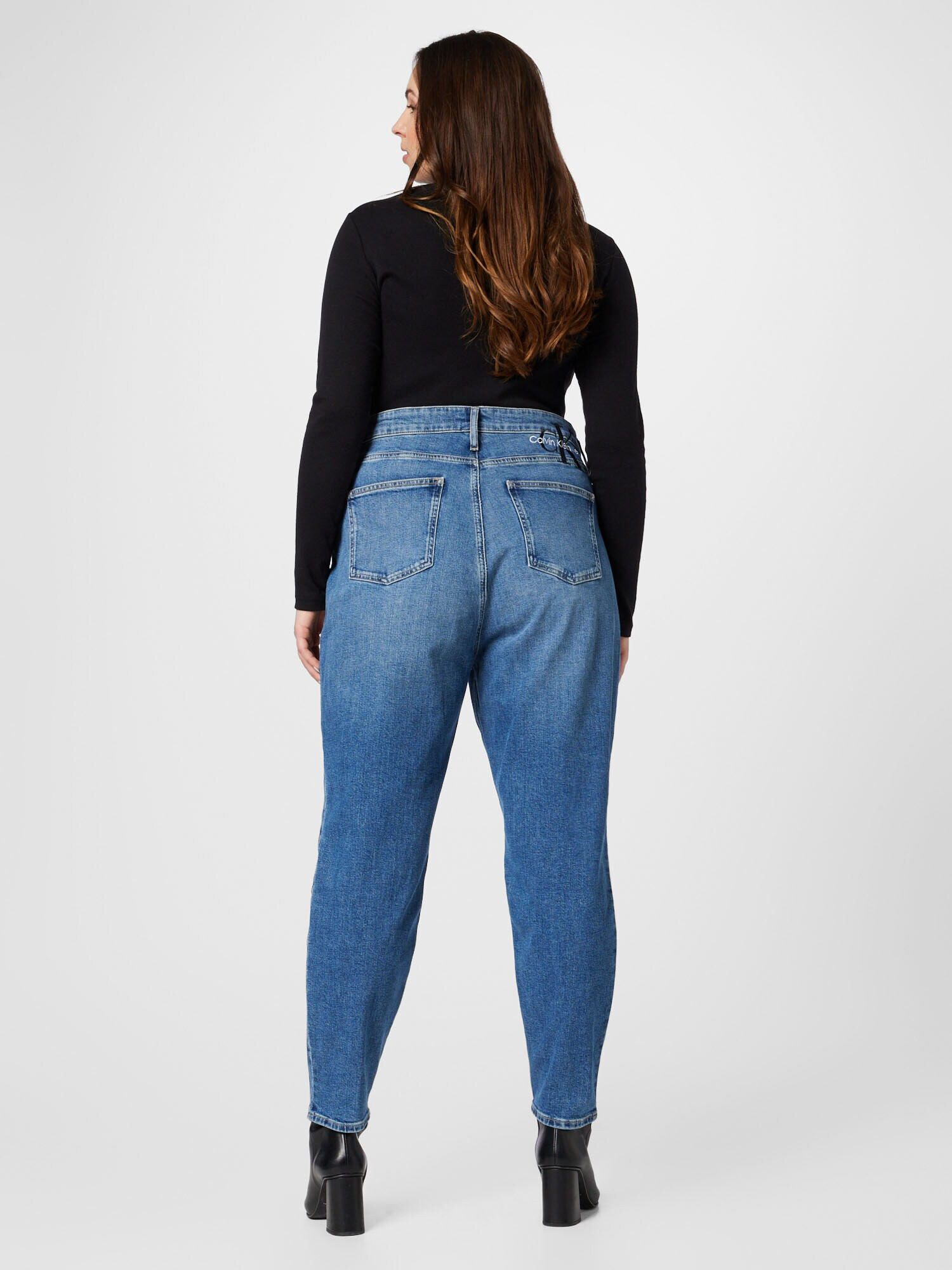 Calvin Klein Curve Jeans albastru / negru / alb - Pled.ro