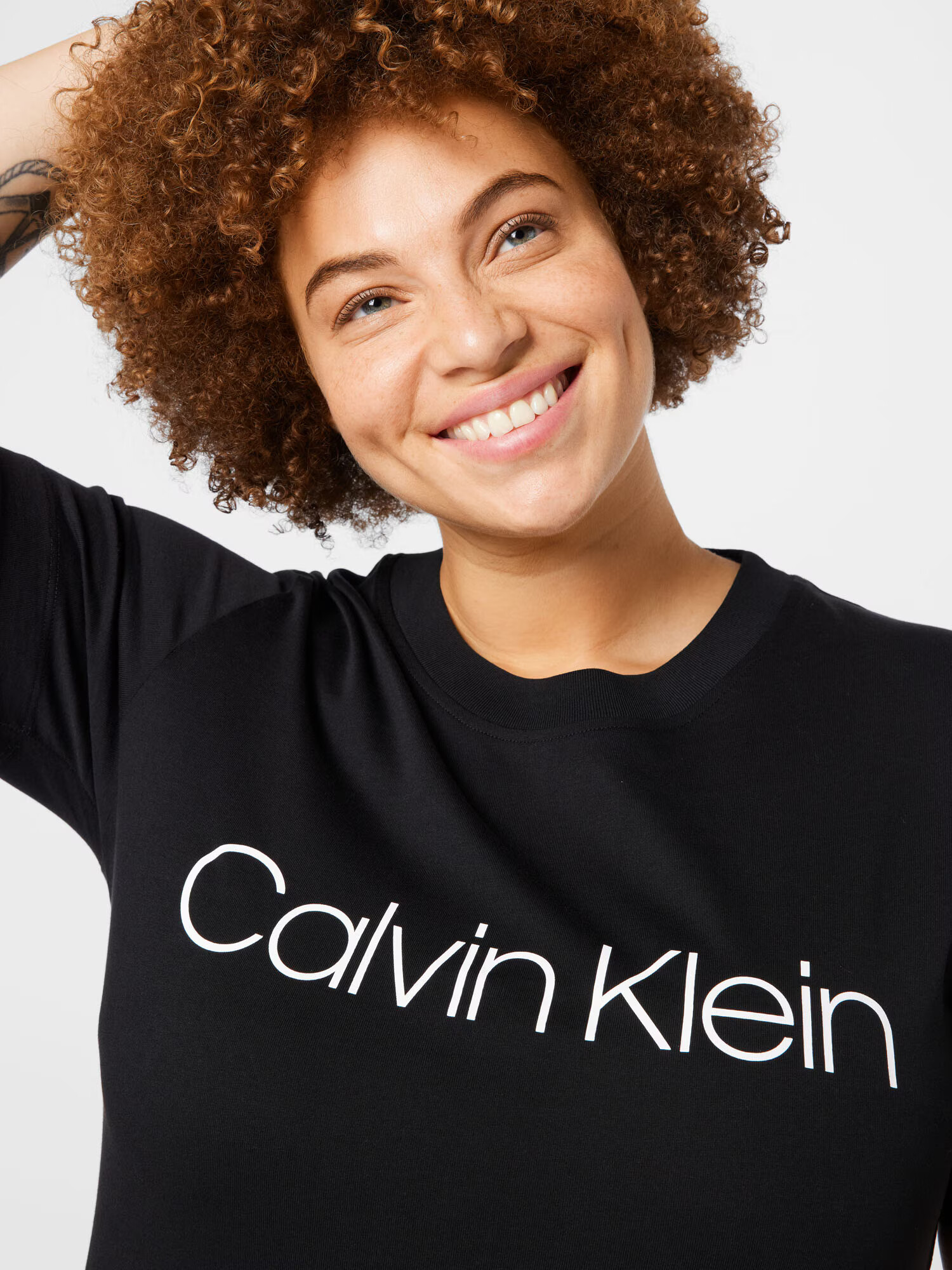 Calvin Klein Curve Tricou negru / alb - Pled.ro