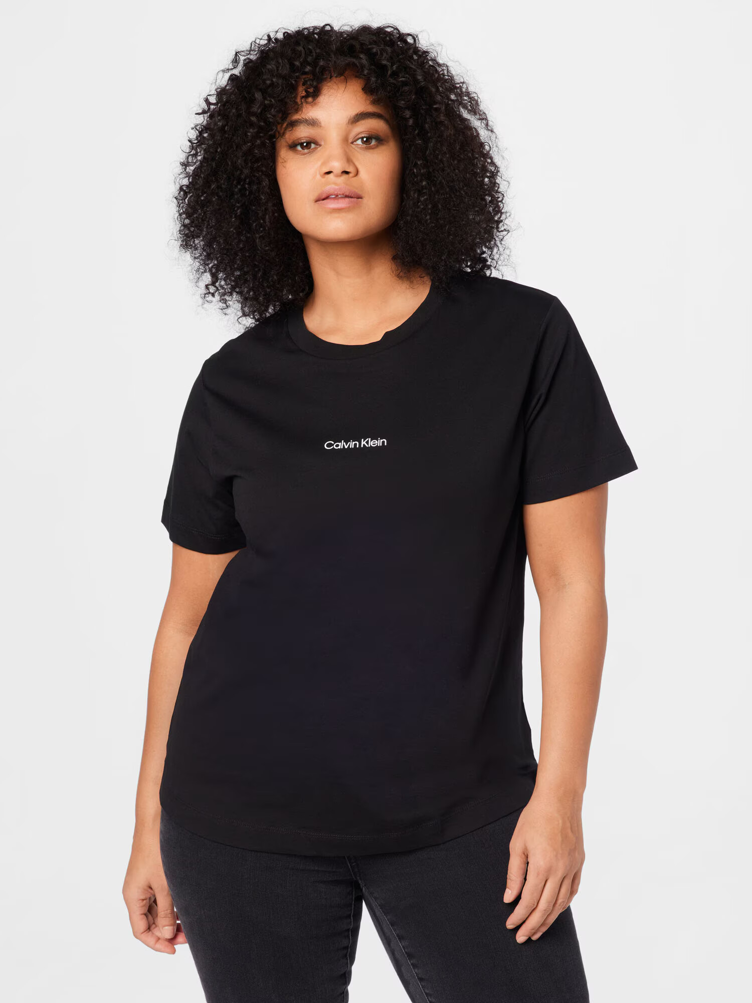 Calvin Klein Curve Tricou negru / alb - Pled.ro