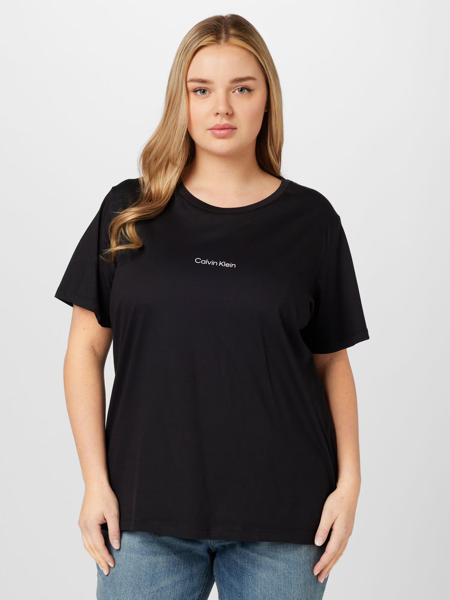 Calvin Klein Curve Tricou negru / alb - Pled.ro