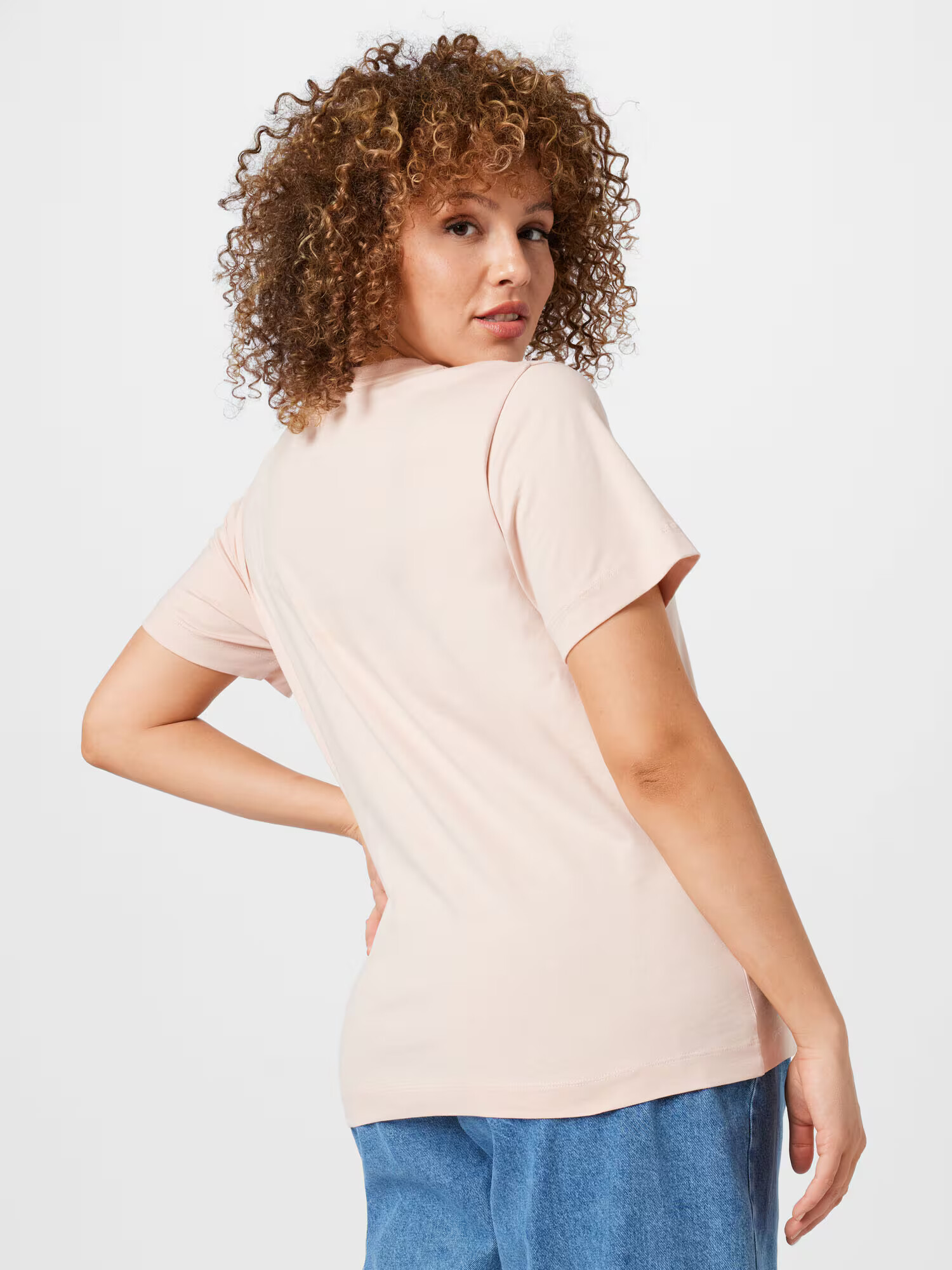 Calvin Klein Curve Tricou roz / alb - Pled.ro