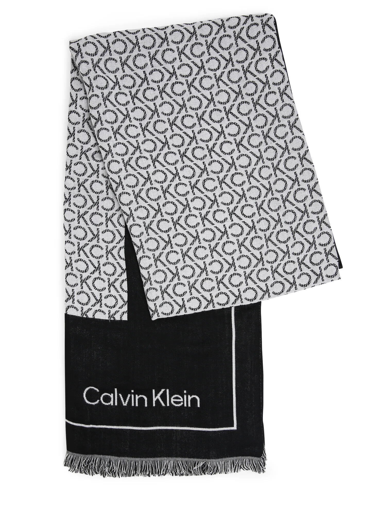 Calvin Klein Fular negru / alb - Pled.ro