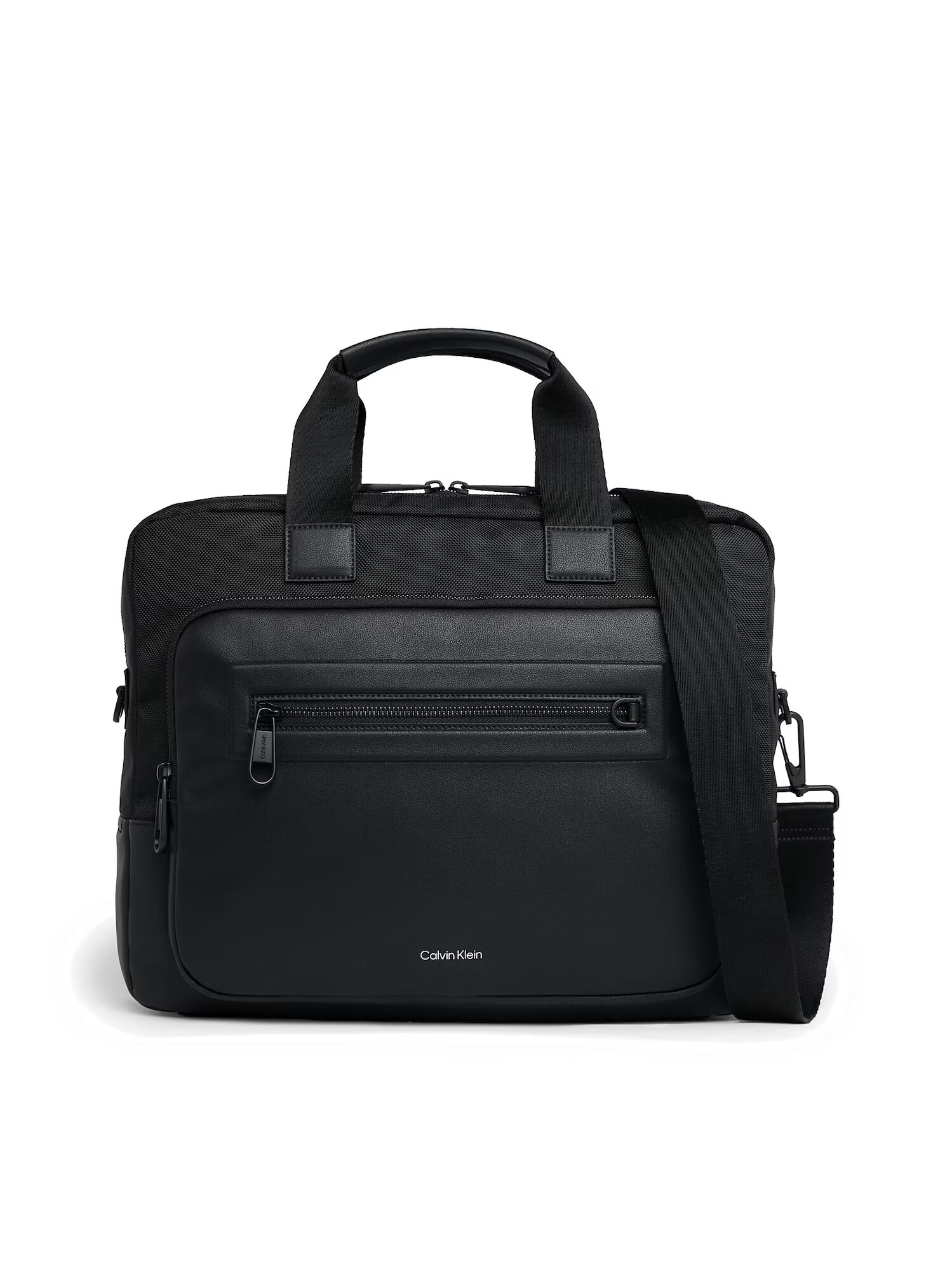 Calvin Klein Geantă laptop negru / alb - Pled.ro