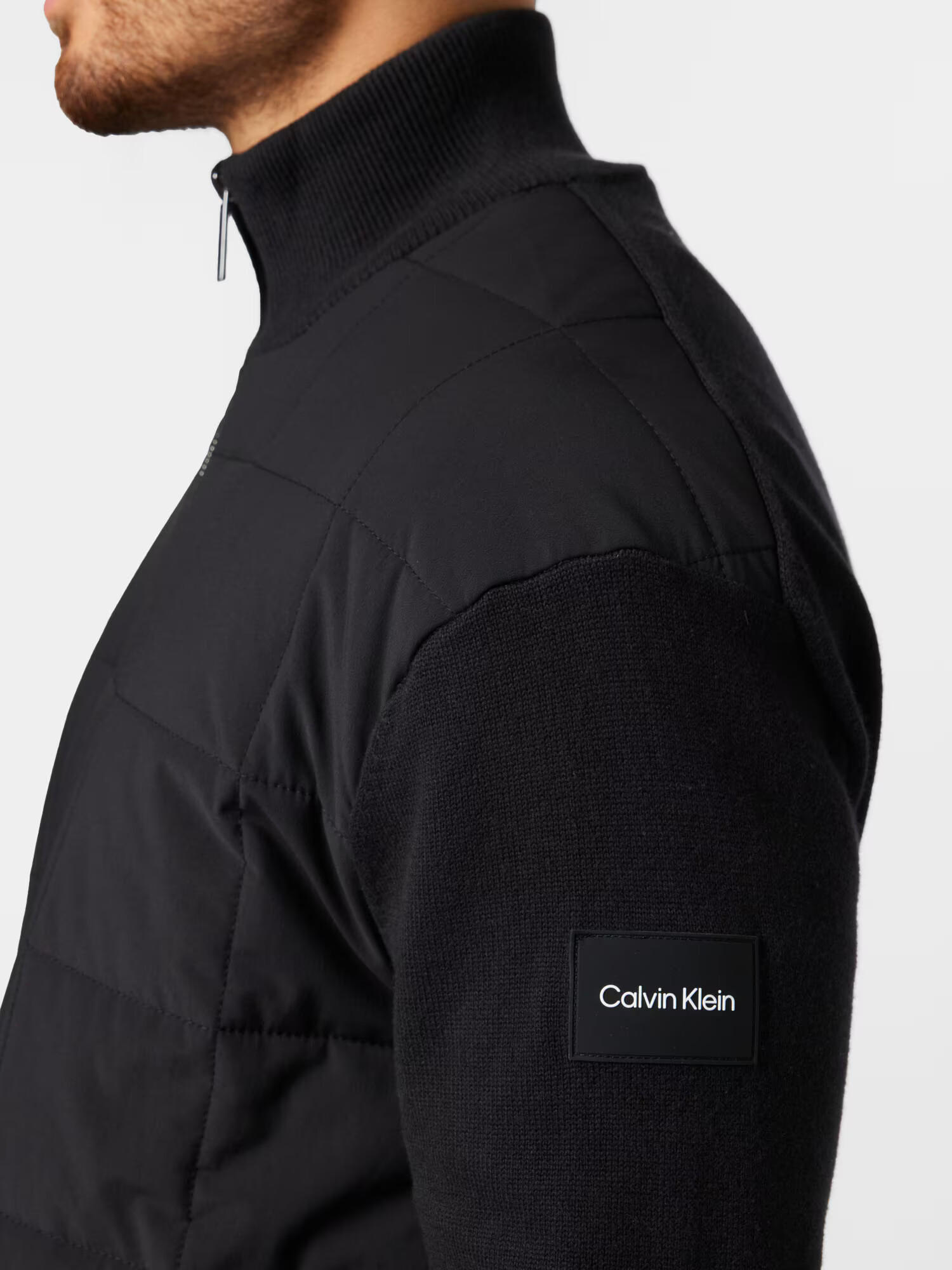 Calvin Klein Geacă de primăvară-toamnă negru / alb - Pled.ro