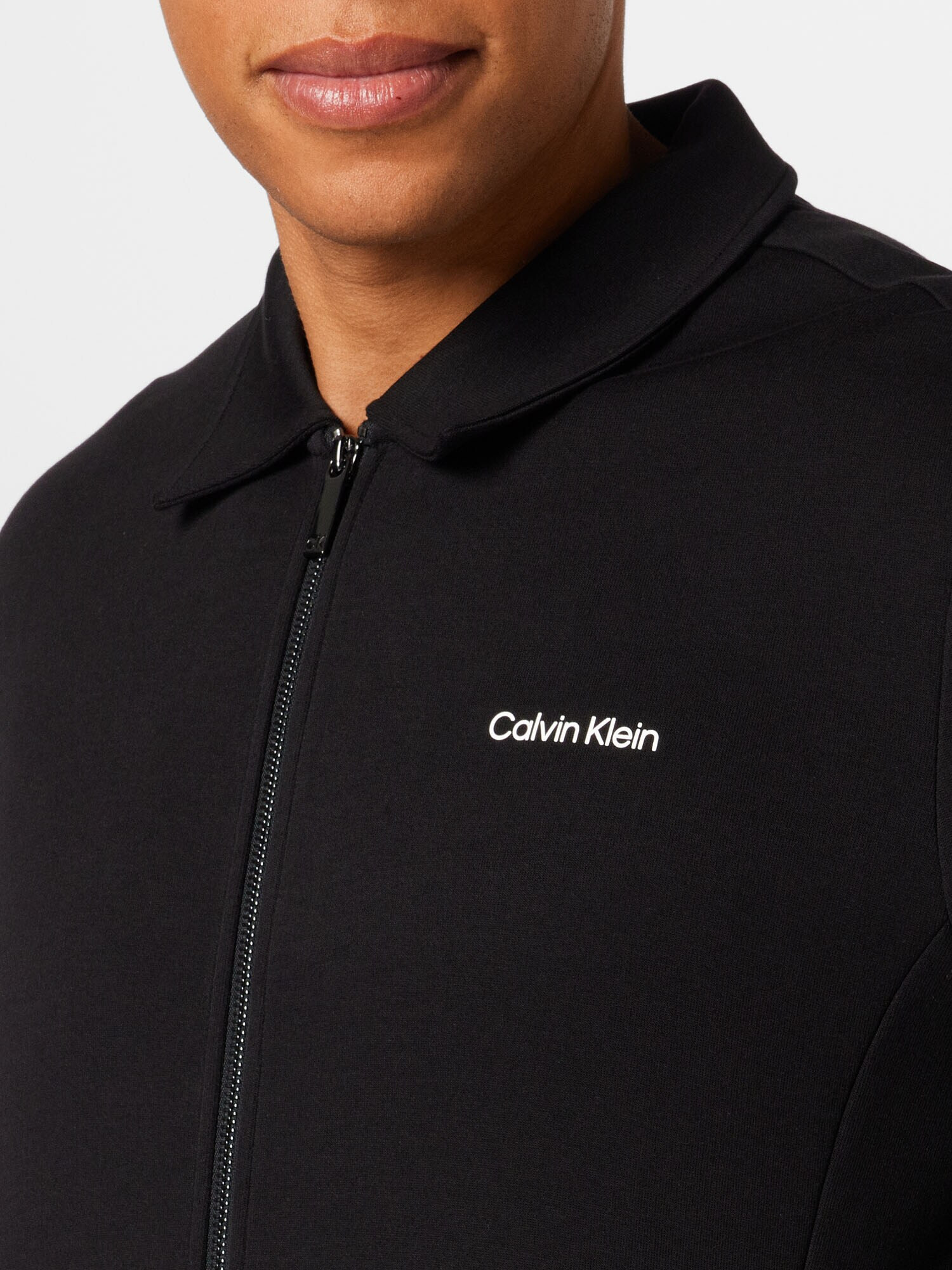 Calvin Klein Hanorac negru / alb - Pled.ro