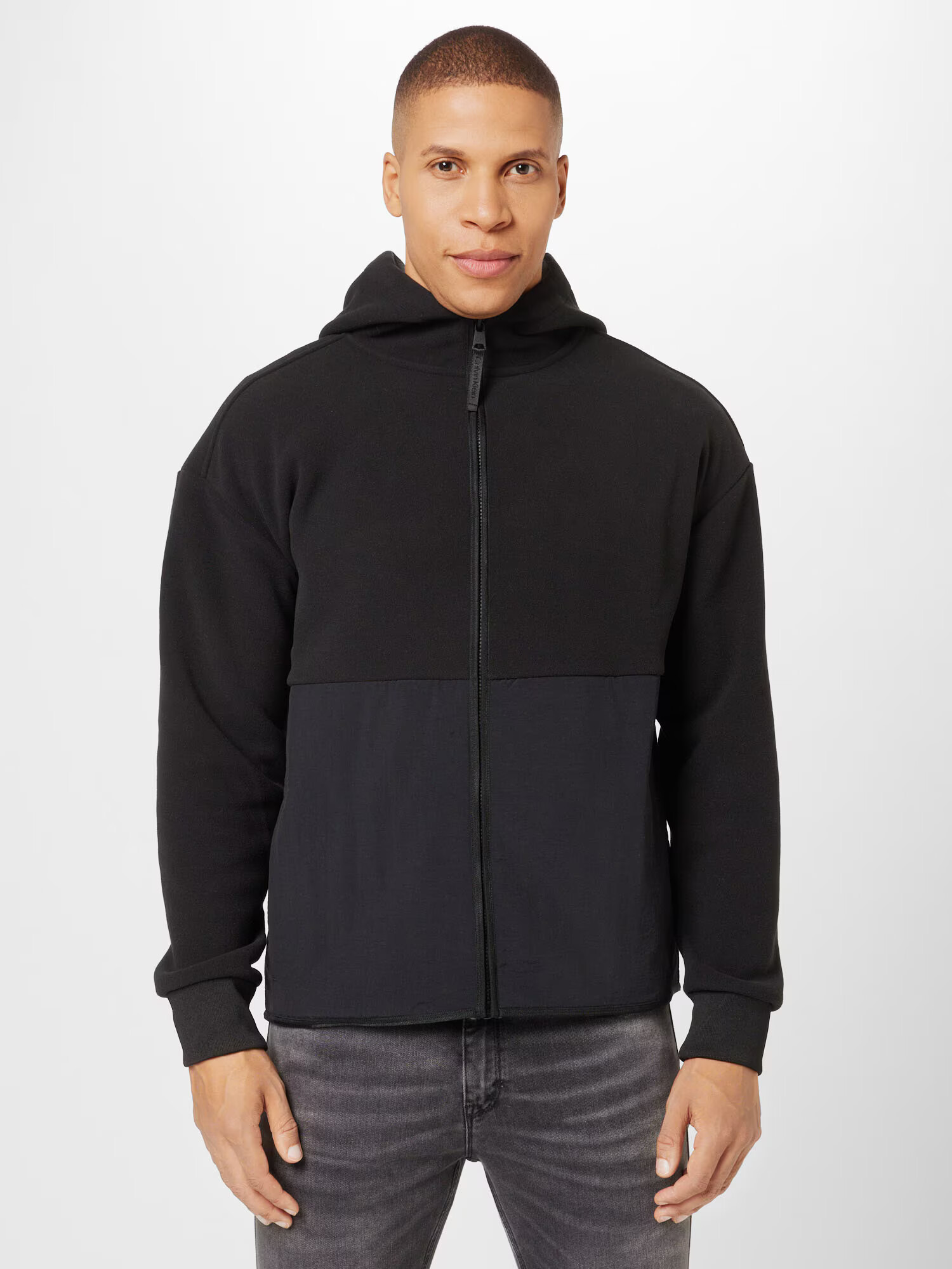 Calvin Klein Jachetă fleece negru - Pled.ro