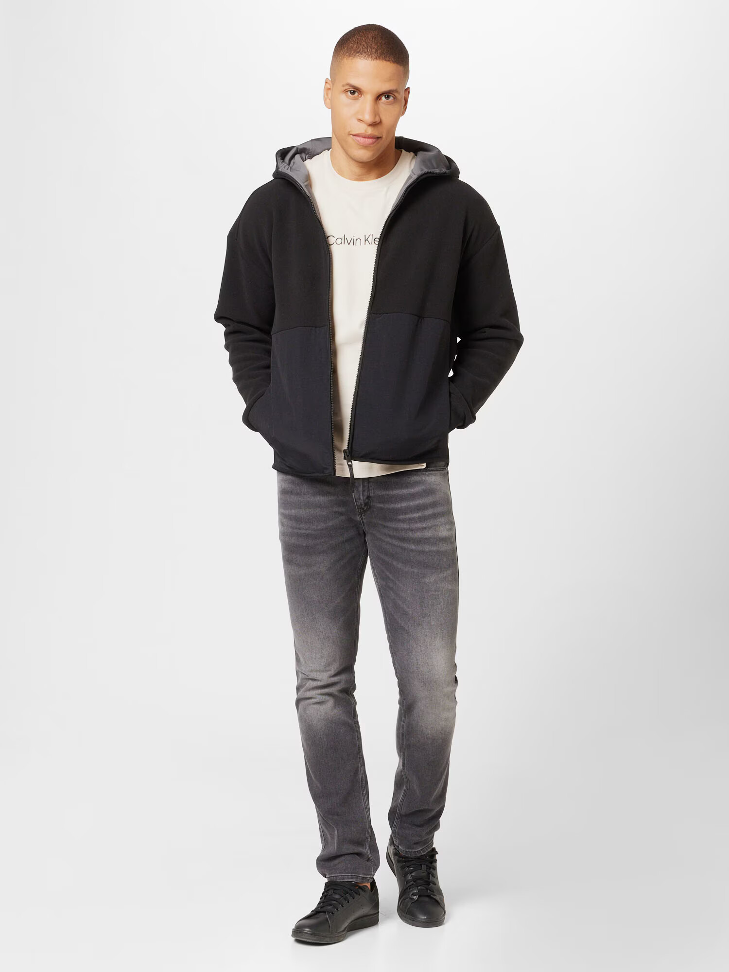 Calvin Klein Jachetă fleece negru - Pled.ro