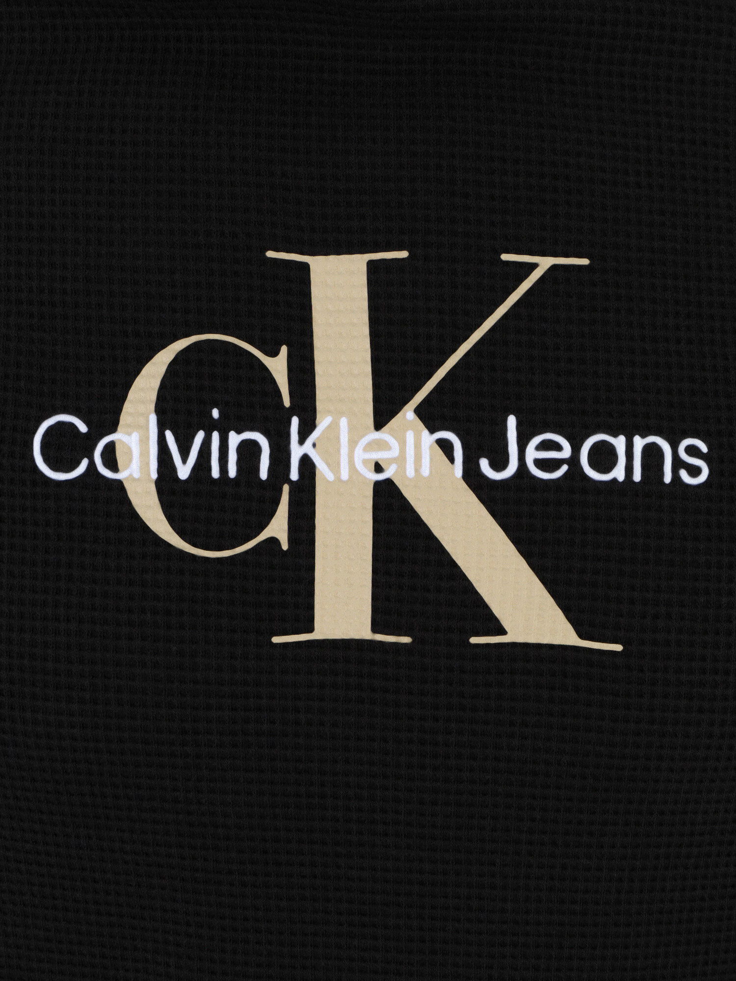 Calvin Klein Jeans Bluză de molton bej / negru / alb - Pled.ro