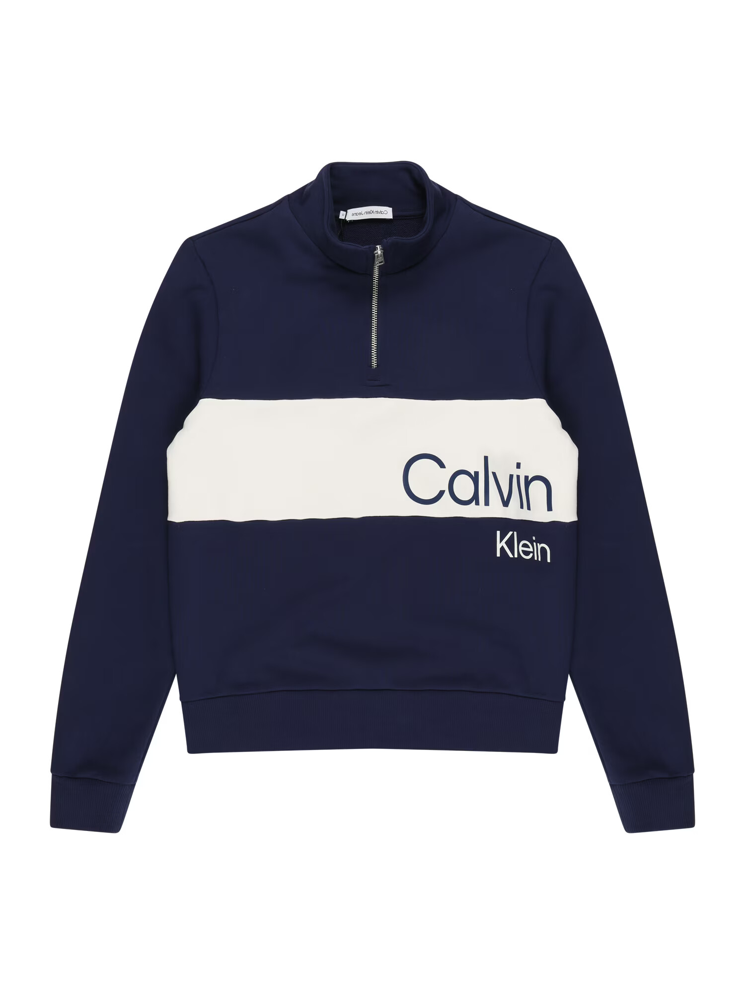 Calvin Klein Jeans Bluză de molton crem / albastru închis - Pled.ro