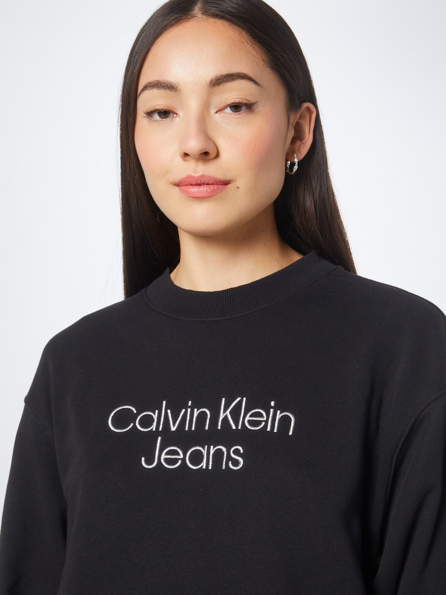 Calvin Klein Jeans Bluză de molton negru - Pled.ro