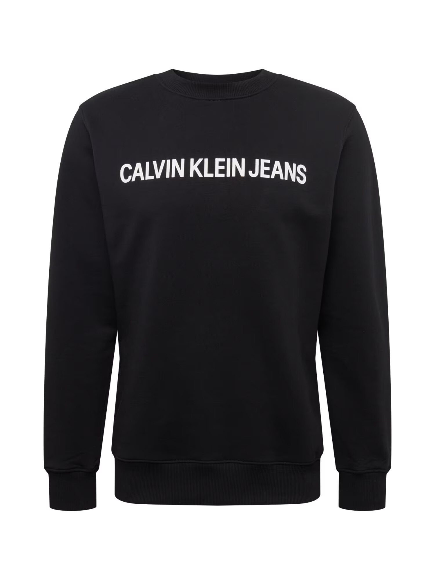 Calvin Klein Jeans Bluză de molton negru / alb - Pled.ro