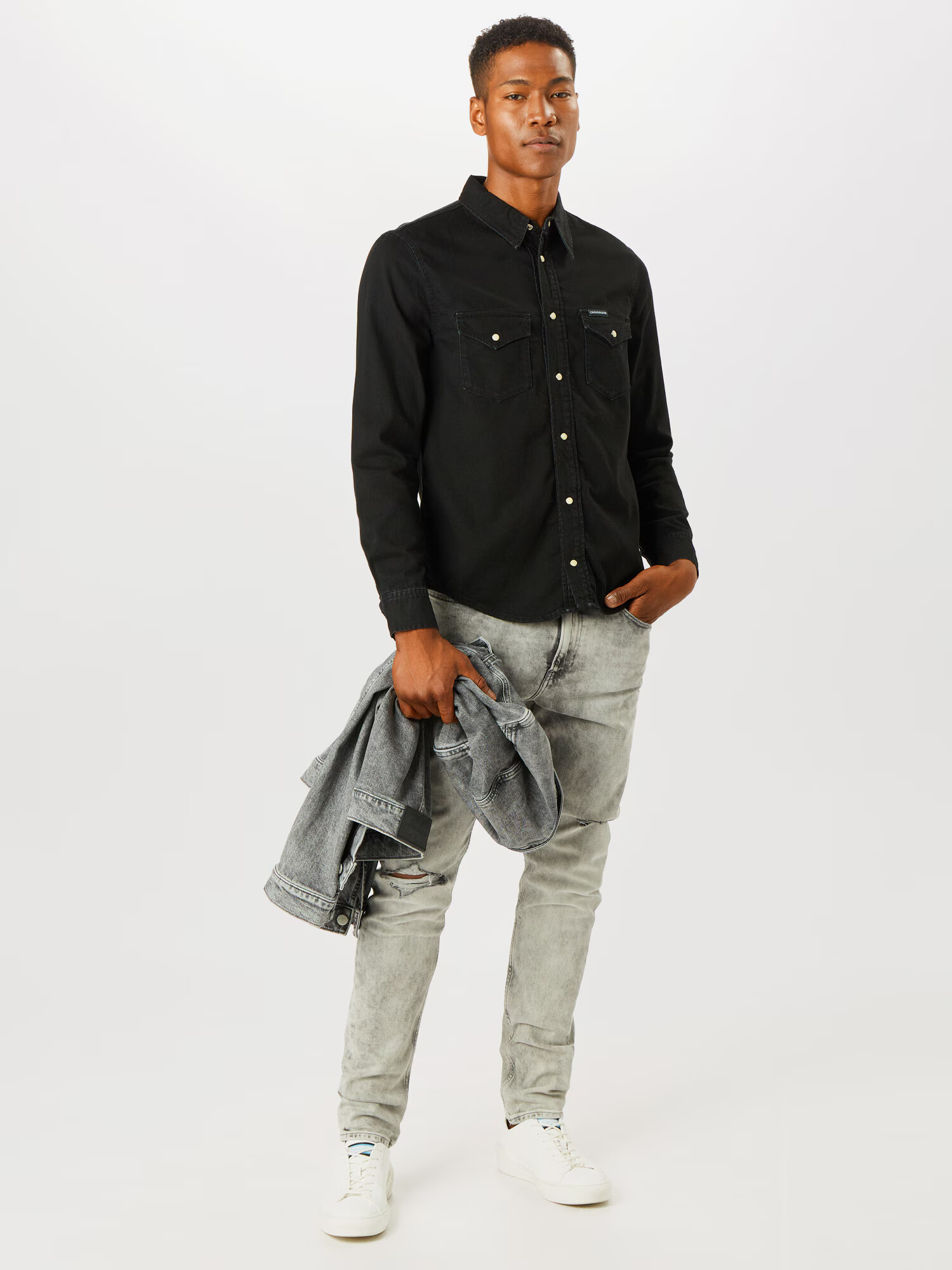 Calvin Klein Jeans Cămașă 'MODERN WESTERN' negru - Pled.ro