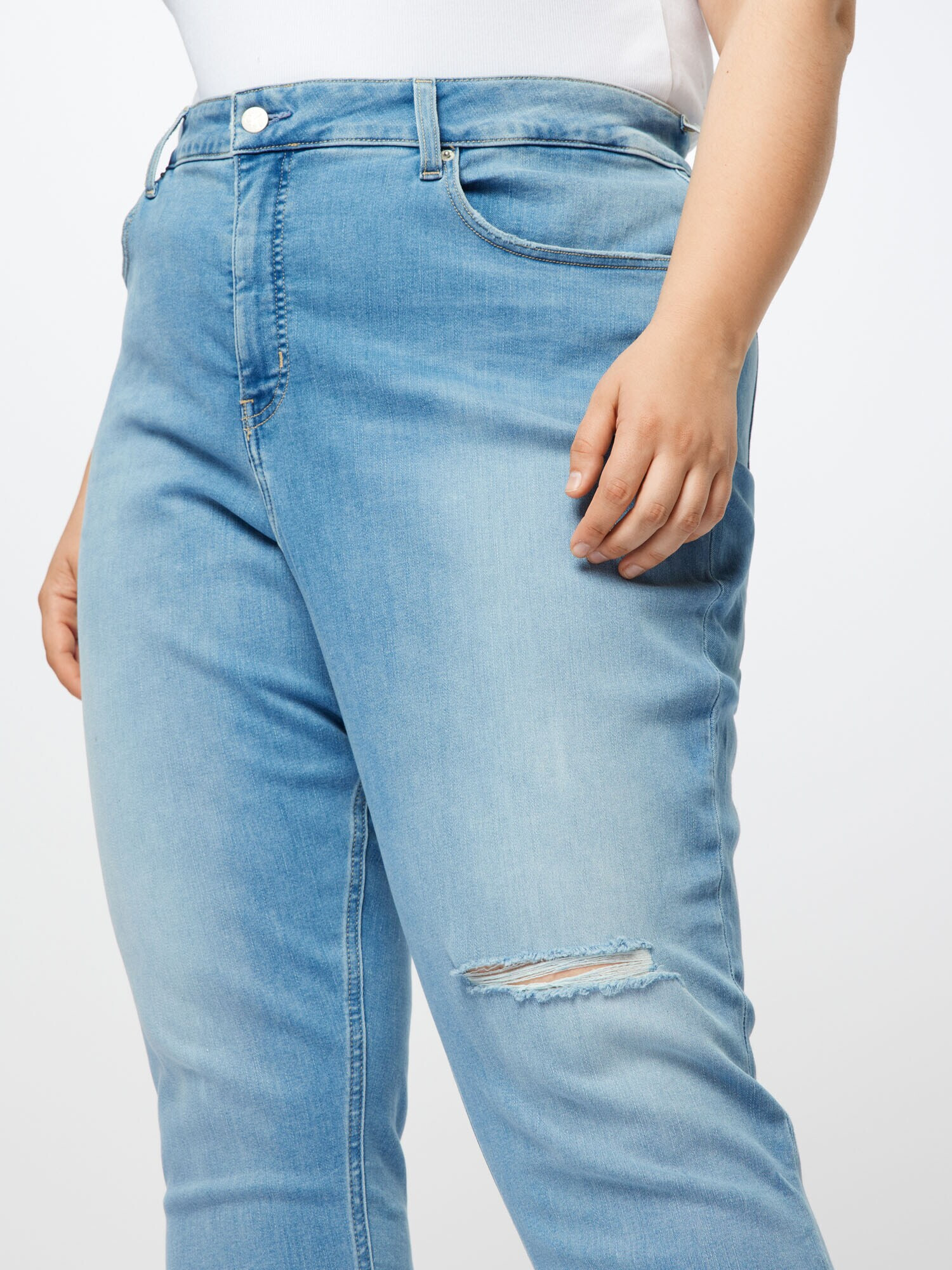 Calvin Klein Jeans Curve Jeans albastru deschis - Pled.ro