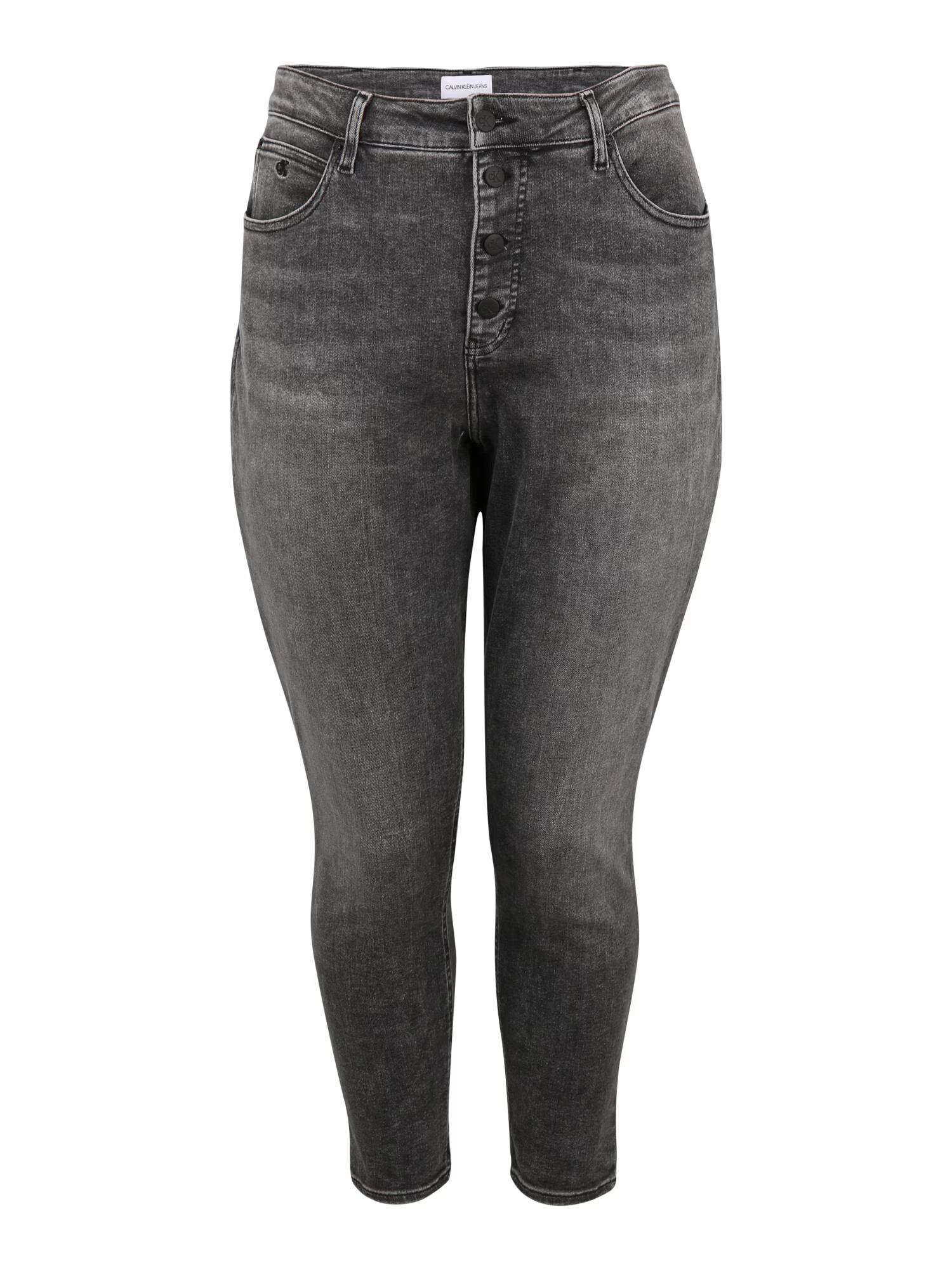 Calvin Klein Jeans Curve Jeans gri denim - Pled.ro