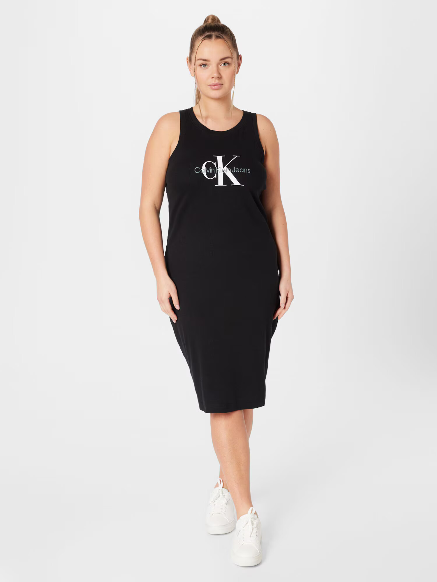 Calvin Klein Jeans Curve Rochie gri / negru / alb - Pled.ro